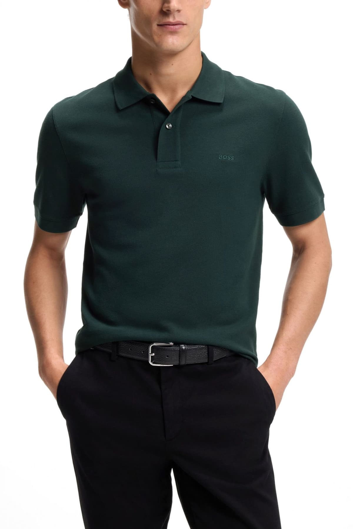 BOSS POLO REGULAR FIT PALLAS ΠΡΑΣΙΝΟ