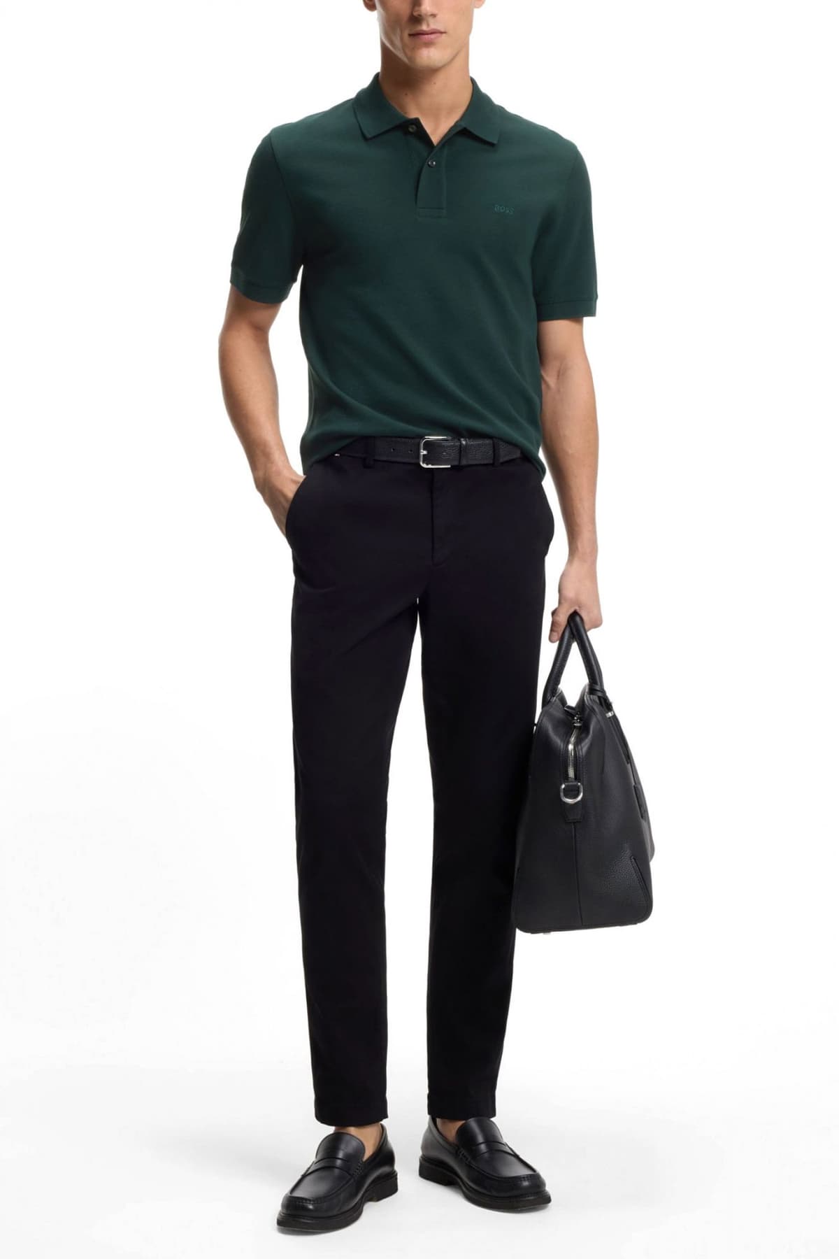 BOSS POLO REGULAR FIT PALLAS ΠΡΑΣΙΝΟ