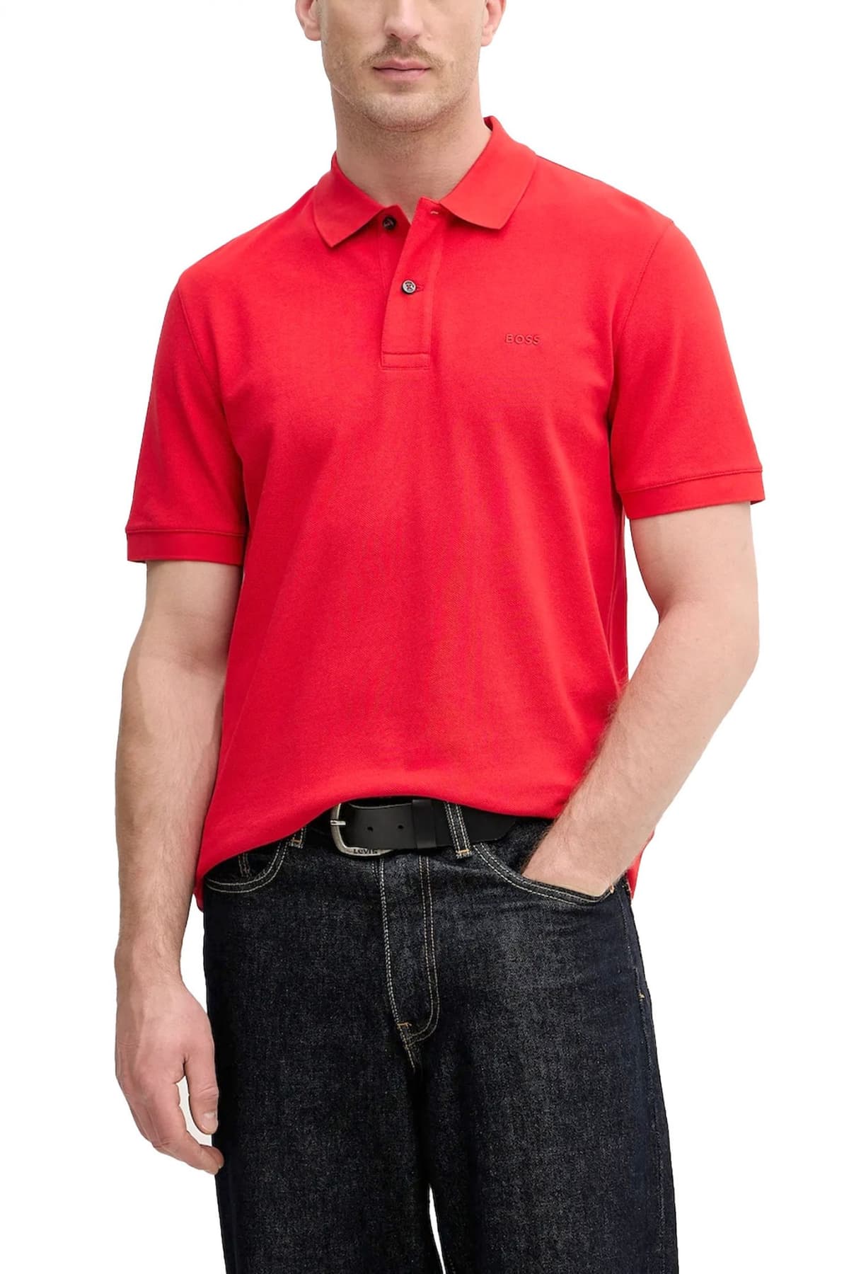 BOSS POLO REGULAR FIT PALLAS ΚΟΡΑΛΙ