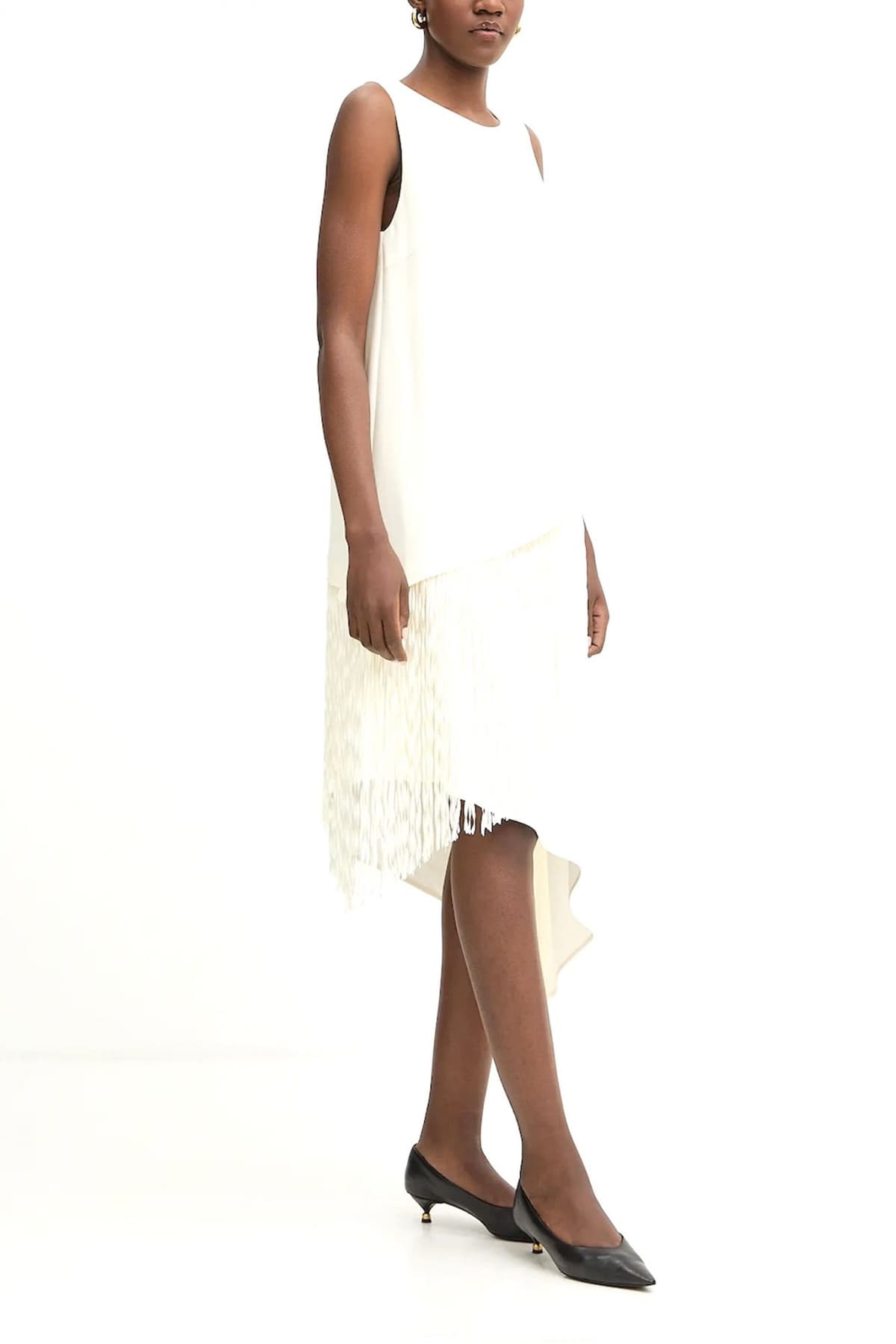 BOSS ΦΟΡΕΜΑ MIDI DADIVA ΑΣΣΥΜΕΤΡΟ ΚΡΟΣΙΑ ΕΚΡΟΥ