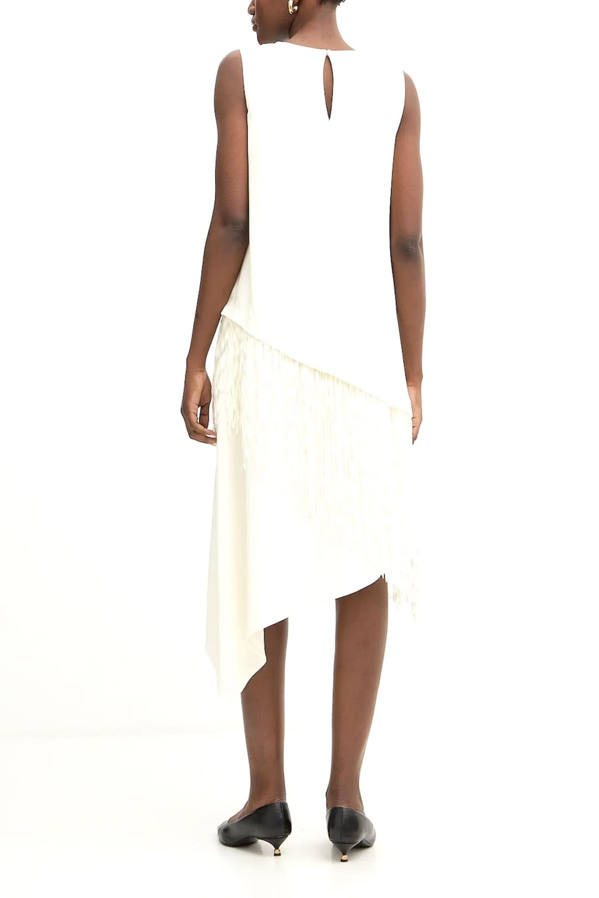 BOSS ΦΟΡΕΜΑ MIDI DADIVA ΑΣΣΥΜΕΤΡΟ ΚΡΟΣΙΑ ΕΚΡΟΥ