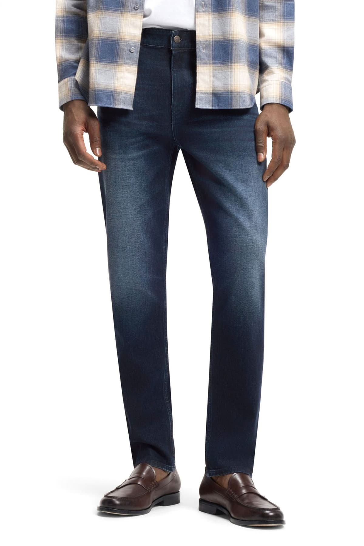 BOSS ΠΑΝΤΕΛΟΝΙ JEANS H-RE MAINE REGULAR FIT ΜΠΛΕ