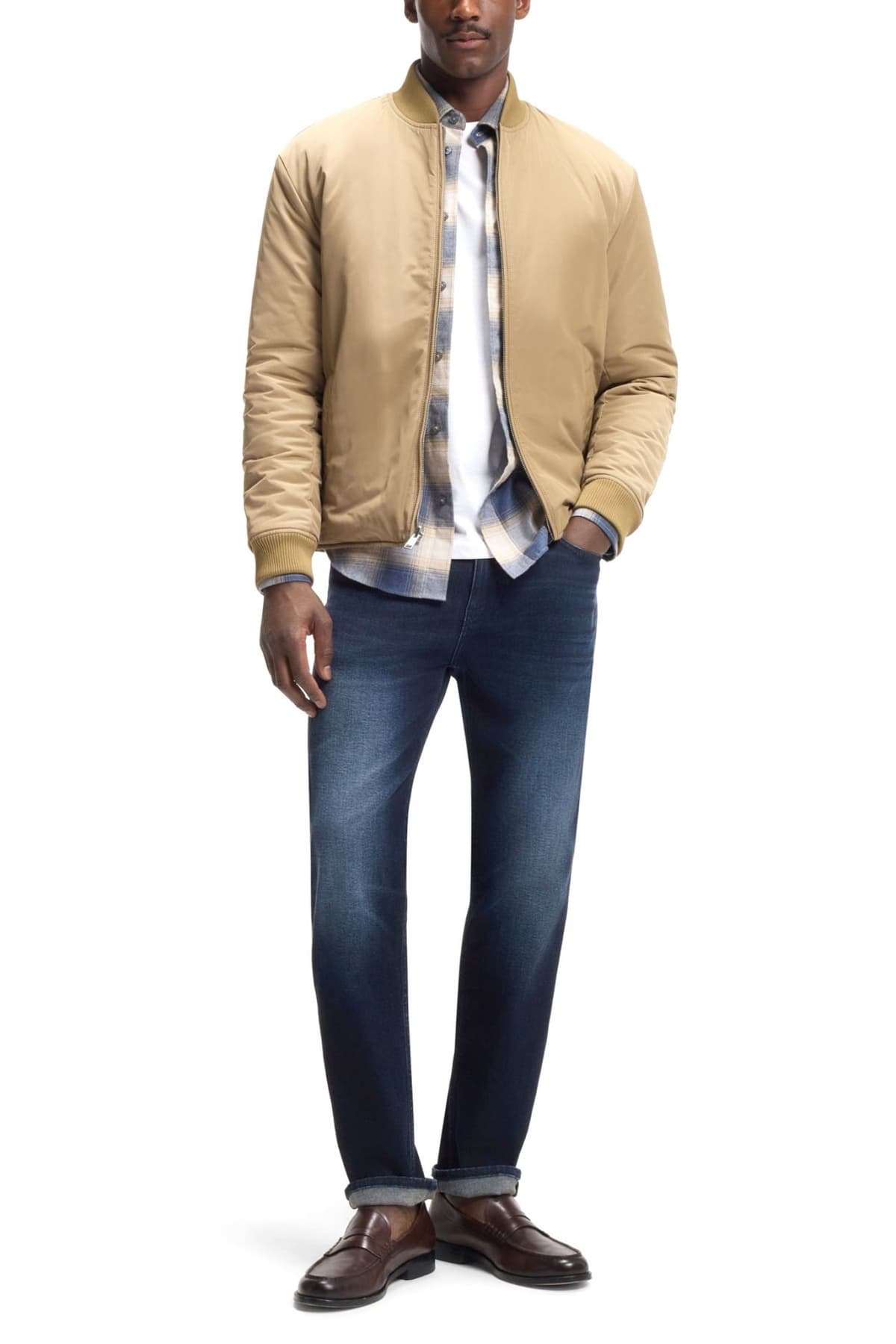 BOSS ΠΑΝΤΕΛΟΝΙ JEANS H-RE MAINE REGULAR FIT ΜΠΛΕ