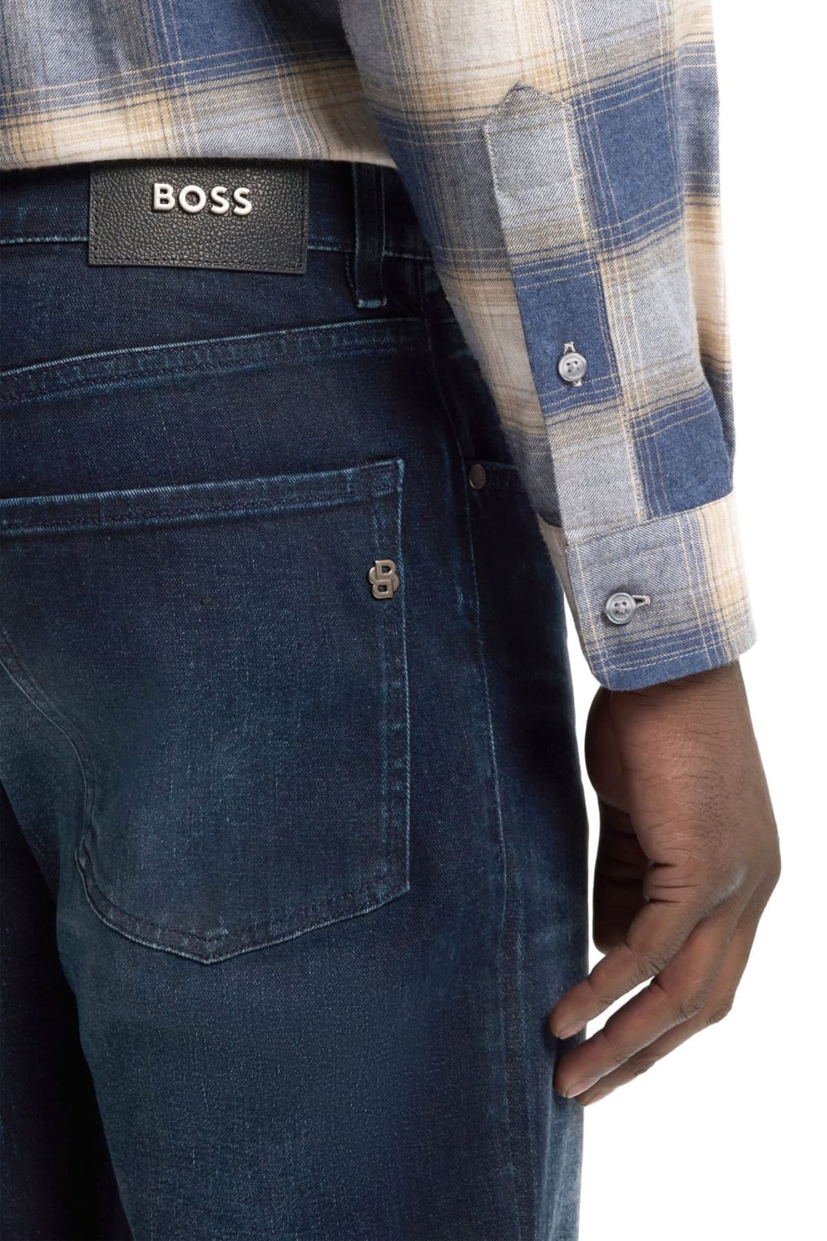 BOSS ΠΑΝΤΕΛΟΝΙ JEANS H-RE MAINE REGULAR FIT ΜΠΛΕ