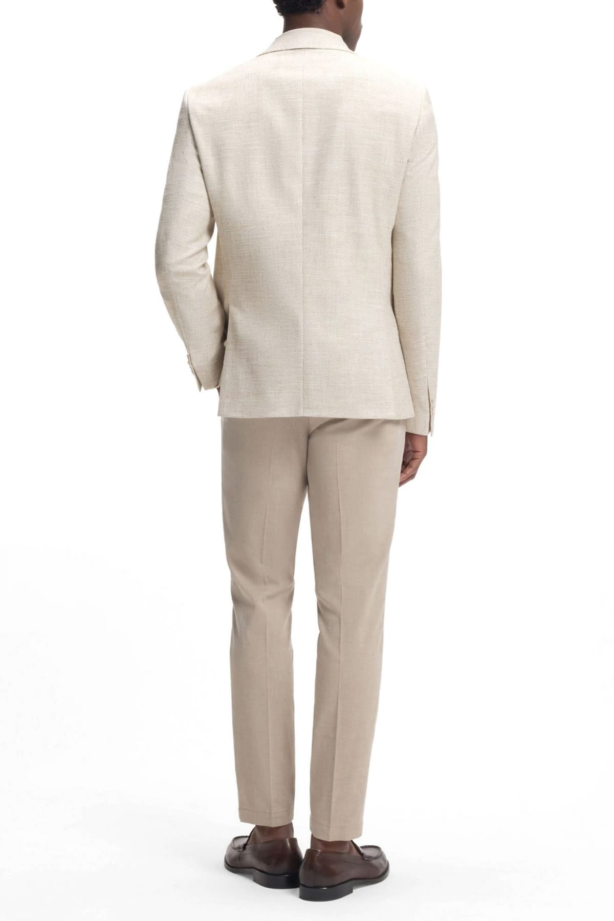 BOSS ΣΑΚΑΚΙ LANIFICO TESSE BIELLA STRETCH H-HUTSON-2PP-253 REGULAR FIT ΕΚΡΟΥ