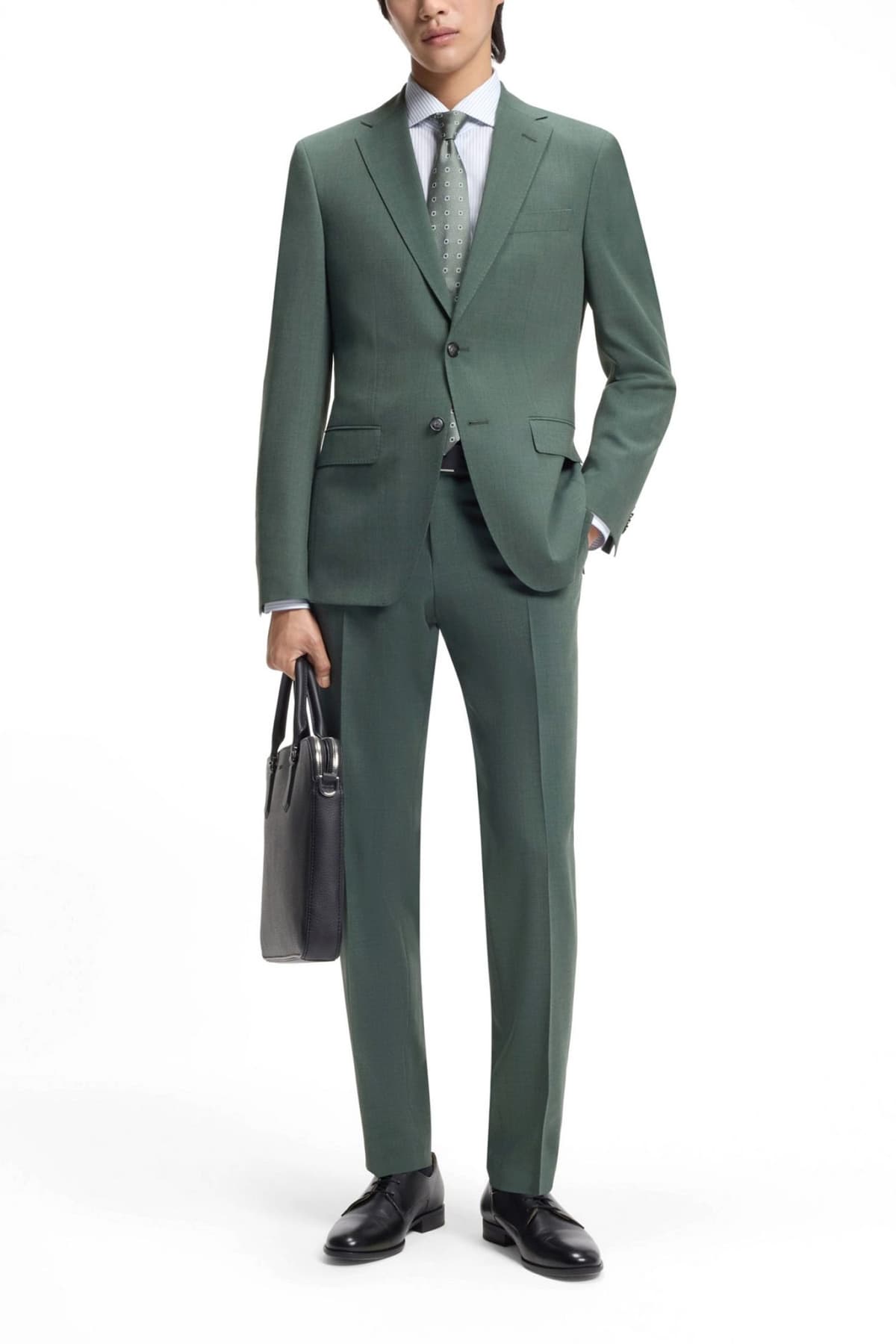 BOSS ΠΑΝΤΕΛΟΝΙ ΚΟΣΤΟΥΜΙΟΥ SLIM FIT H-GENIUS-253 ΠΡΑΣΙΝΟ