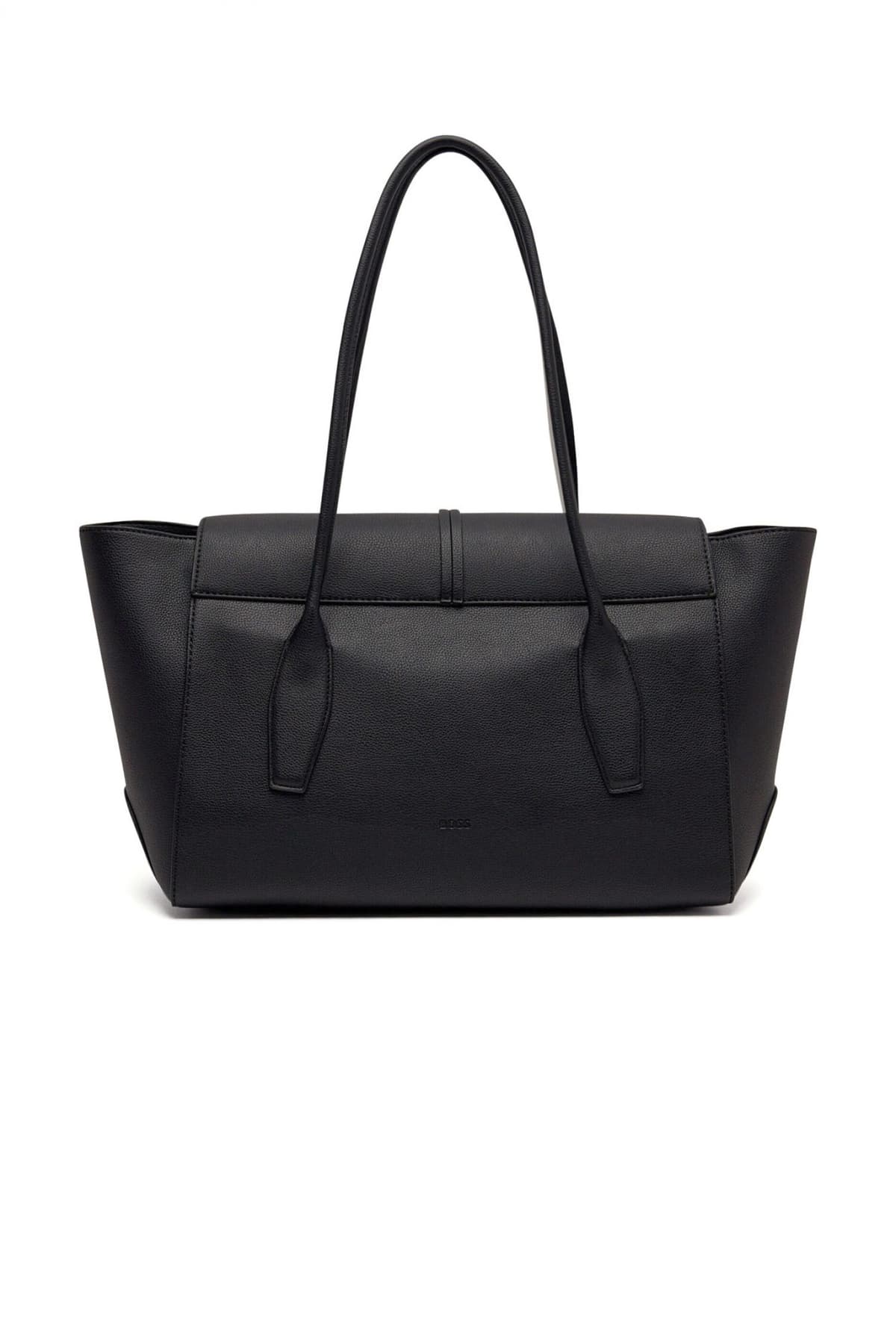 BOSS ΤΣΑΝΤΑ ΩΜΟΥ NERISSA TOTE LOGO ΜΕΤΑΛΛΙΚΟ ΜΑΥΡΟ