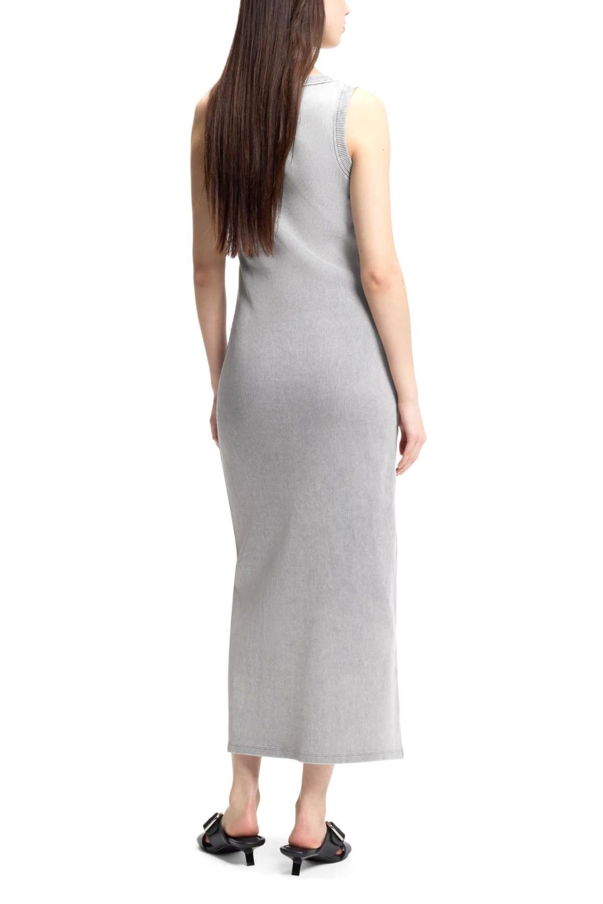 HUGO BLUE ΦΟΡΕΜΑ MIDI SLIM FIT NILIYO_B LOGO ΓΚΡΙ