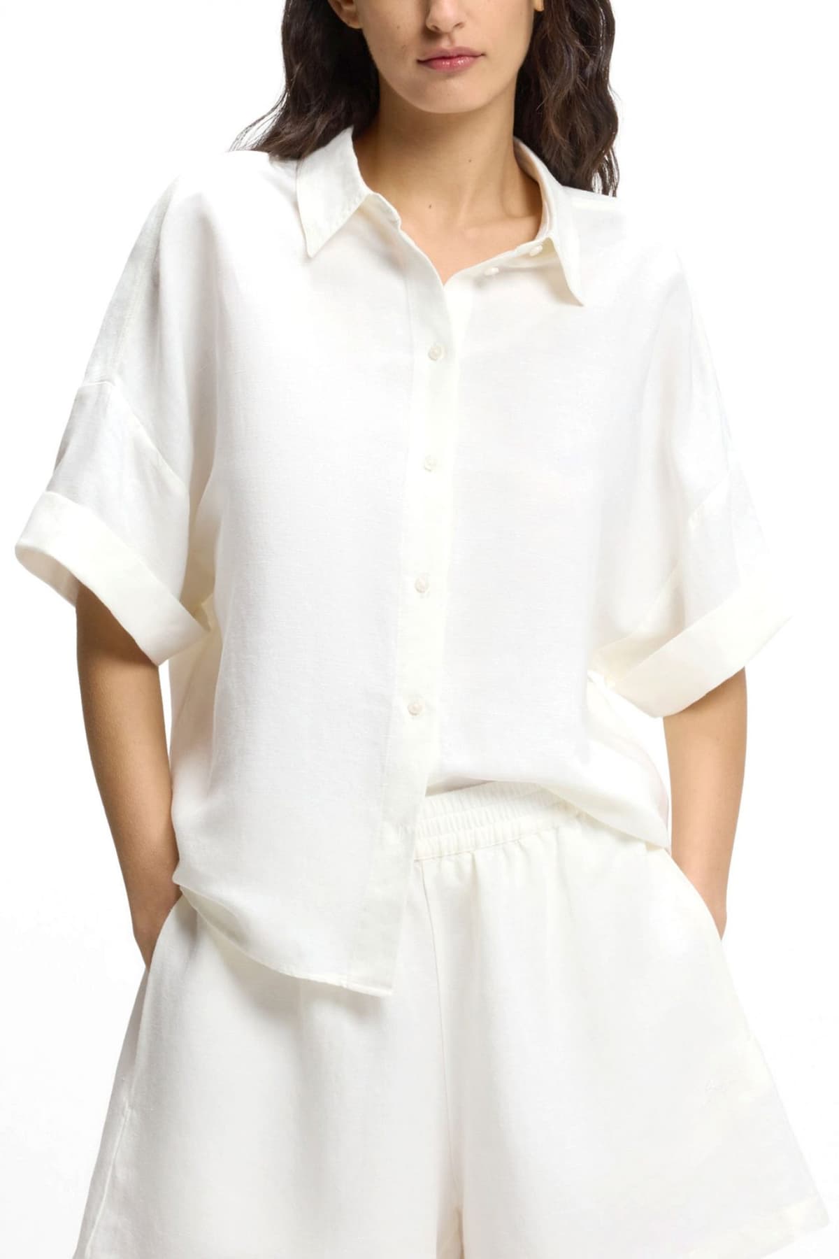 Women's Shirts Boss Ecru