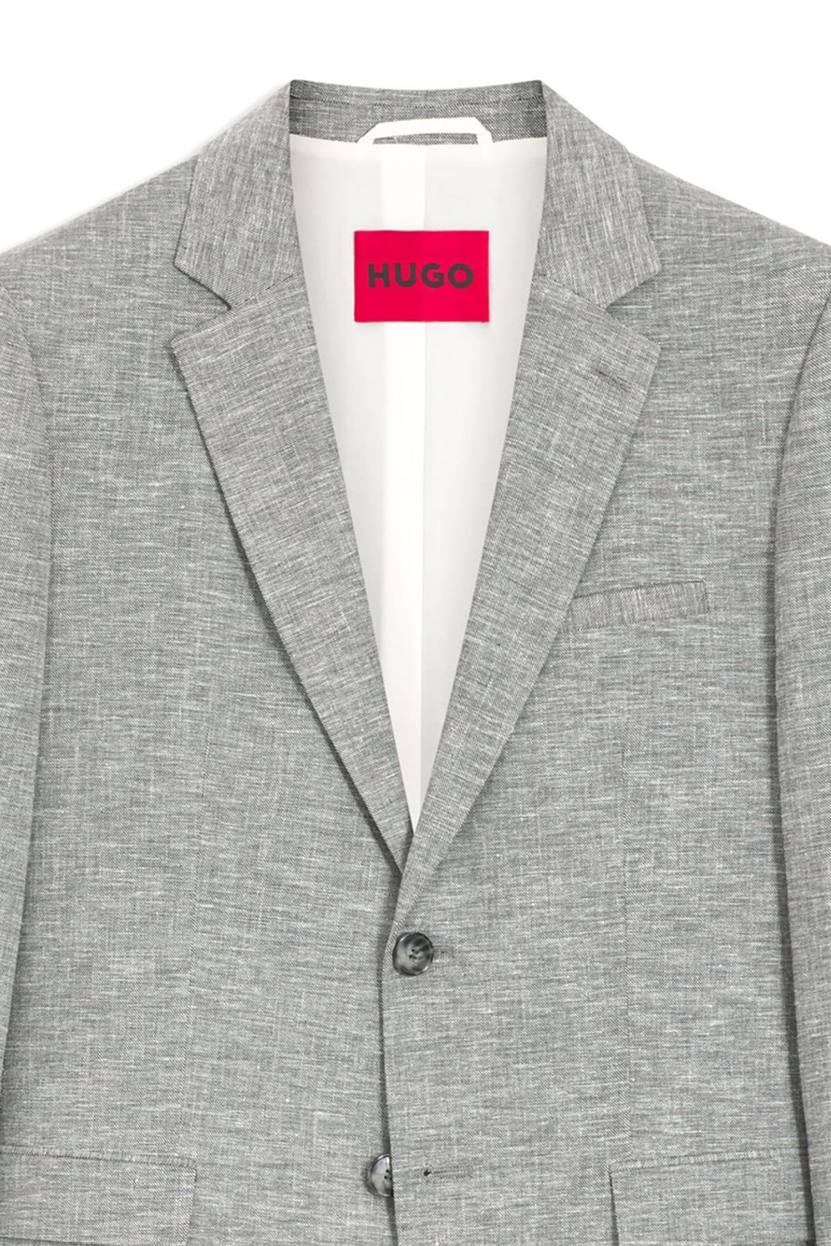 HUGO ΣΑΚΑΚI ΚΟΥΣΤΟΥΜΙΟΥΙ EXTRA SLIM FIT ΛΙΝΟ ARTI253X ΓΚΡΙ
