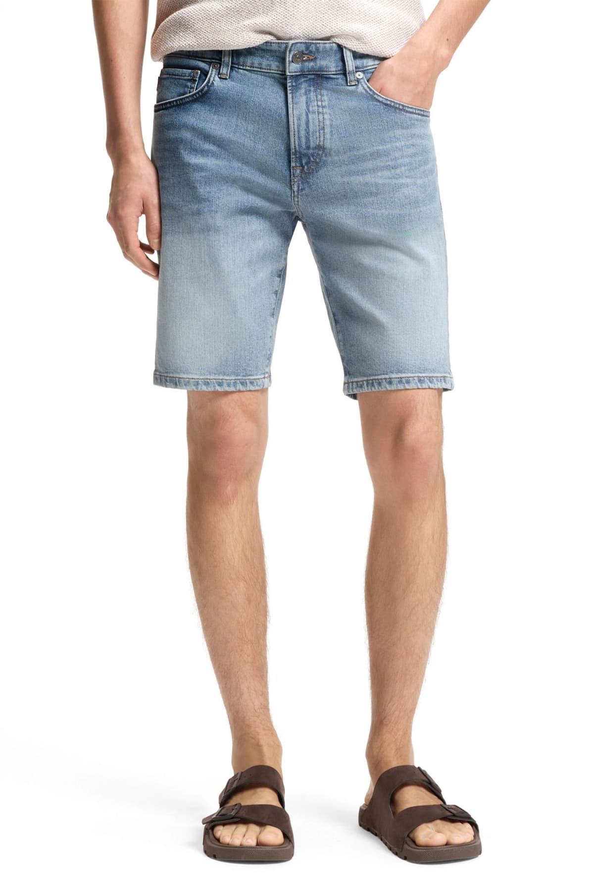 BOSS CASUAL ΒΕΡΜΟΥΔΑ JEANS REGULAR FIT RE MAINE SHORTS BO ΓΑΛΑΖΙΟ