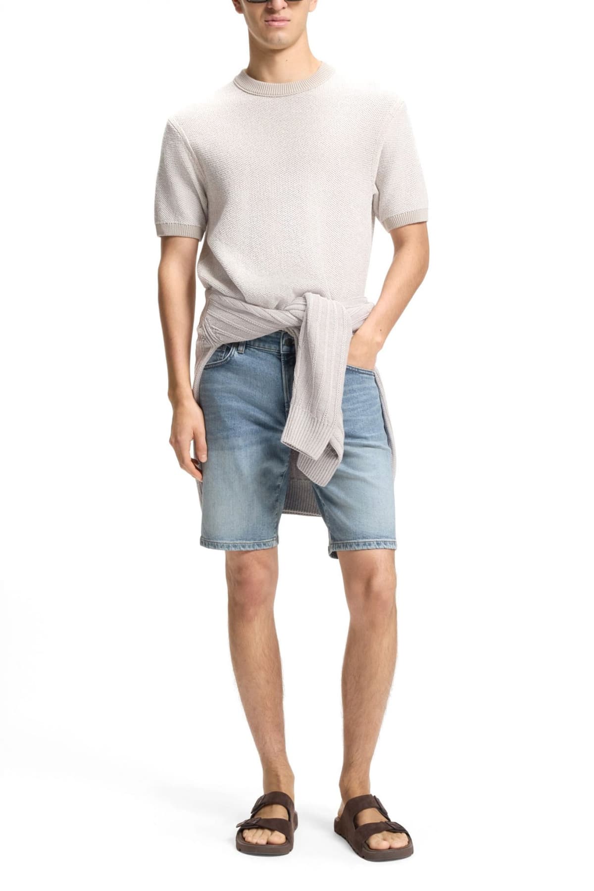 BOSS CASUAL ΒΕΡΜΟΥΔΑ JEANS REGULAR FIT RE MAINE SHORTS BO ΓΑΛΑΖΙΟ