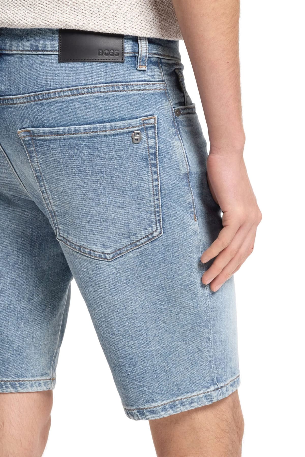 BOSS CASUAL ΒΕΡΜΟΥΔΑ JEANS REGULAR FIT RE MAINE SHORTS BO ΓΑΛΑΖΙΟ