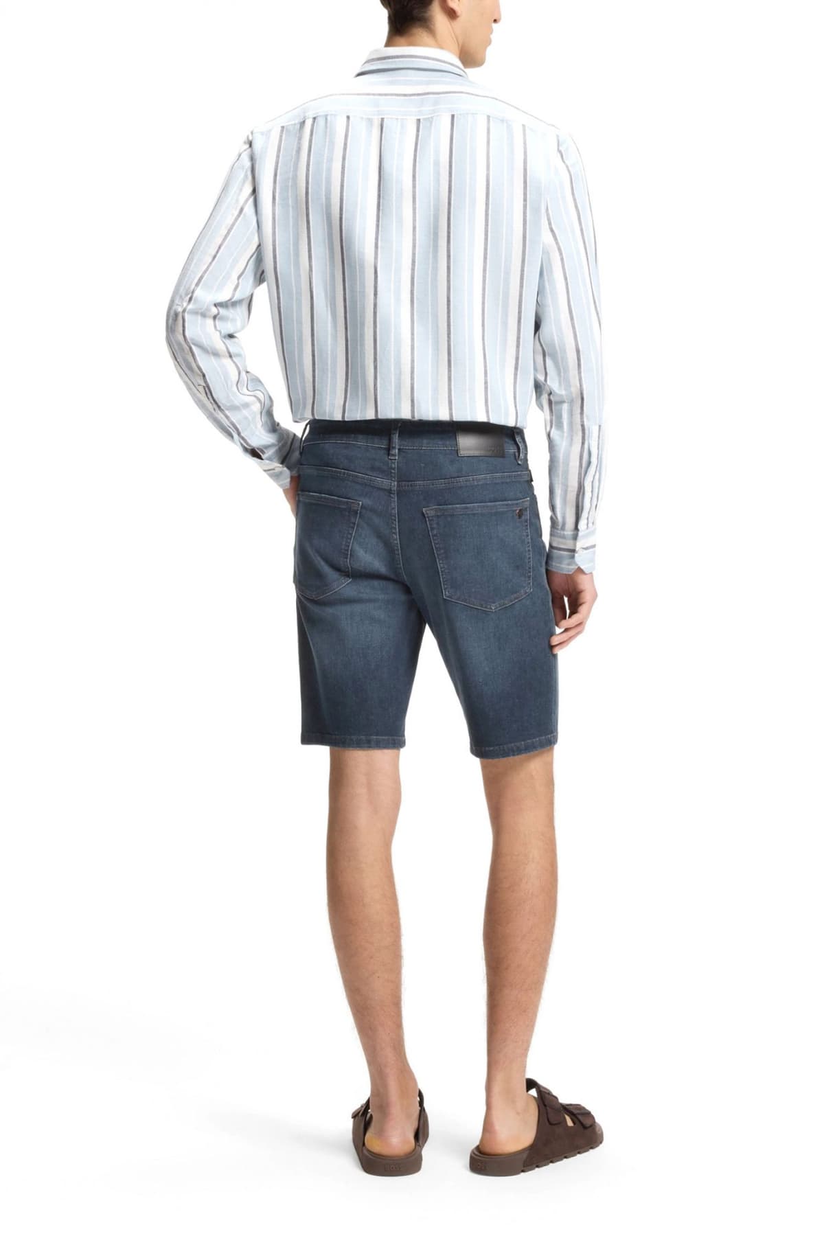 BOSS CASUAL ΒΕΡΜΟΥΔΑ JEANS REGULAR RE MAINE SHORTS BO ΜΠΛΕ