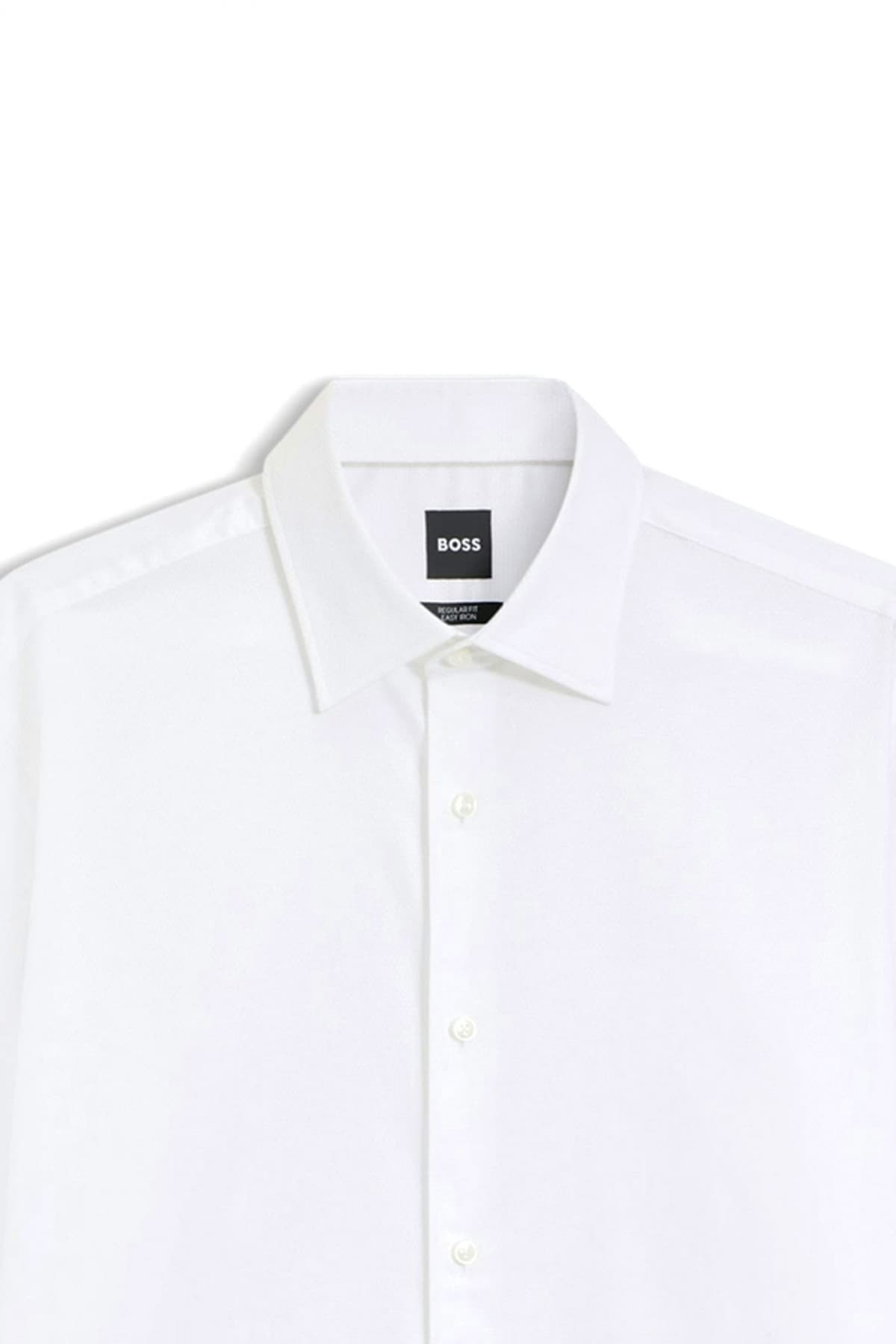 BOSS ΠΟΥΚΑΜΙΣΟ ΜΙΚΡΟΣΧΕΔΙΟ REGULAR FIT EASY IRON H-JOE-K-C1-261 ΛΕΥΚΟ