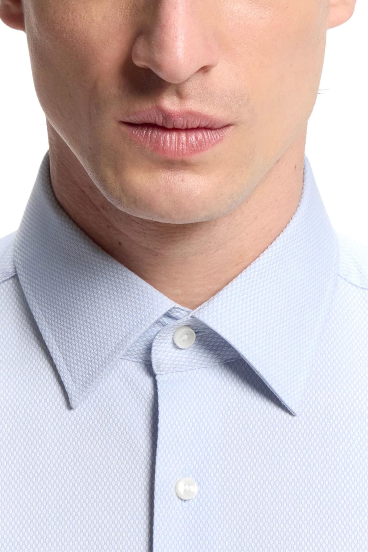 BOSS ΠΟΥΚΑΜΙΣΟ ΜΙΚΡΟΣΧΕΔΙΟ REGULAR FIT EASY IRON H-JOE-K-C1-261 ΣΙΕΛ