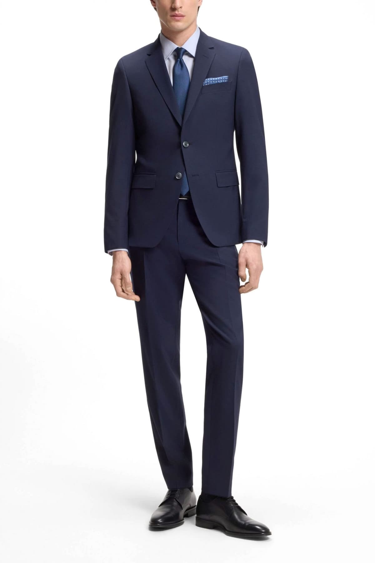 BOSS ΠΟΥΚΑΜΙΣΟ ΜΙΚΡΟΣΧΕΔΙΟ REGULAR FIT EASY IRON H-JOE-K-C1-261 ΣΙΕΛ