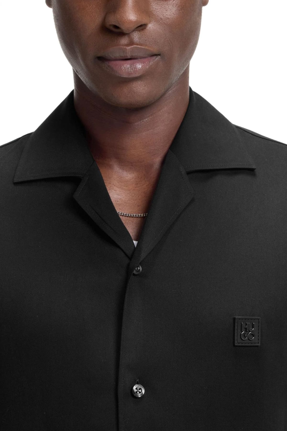 Ανδρικό Espino Κοντομάνικο Πουκάμισο Μαύρο HUGO 50560593-001