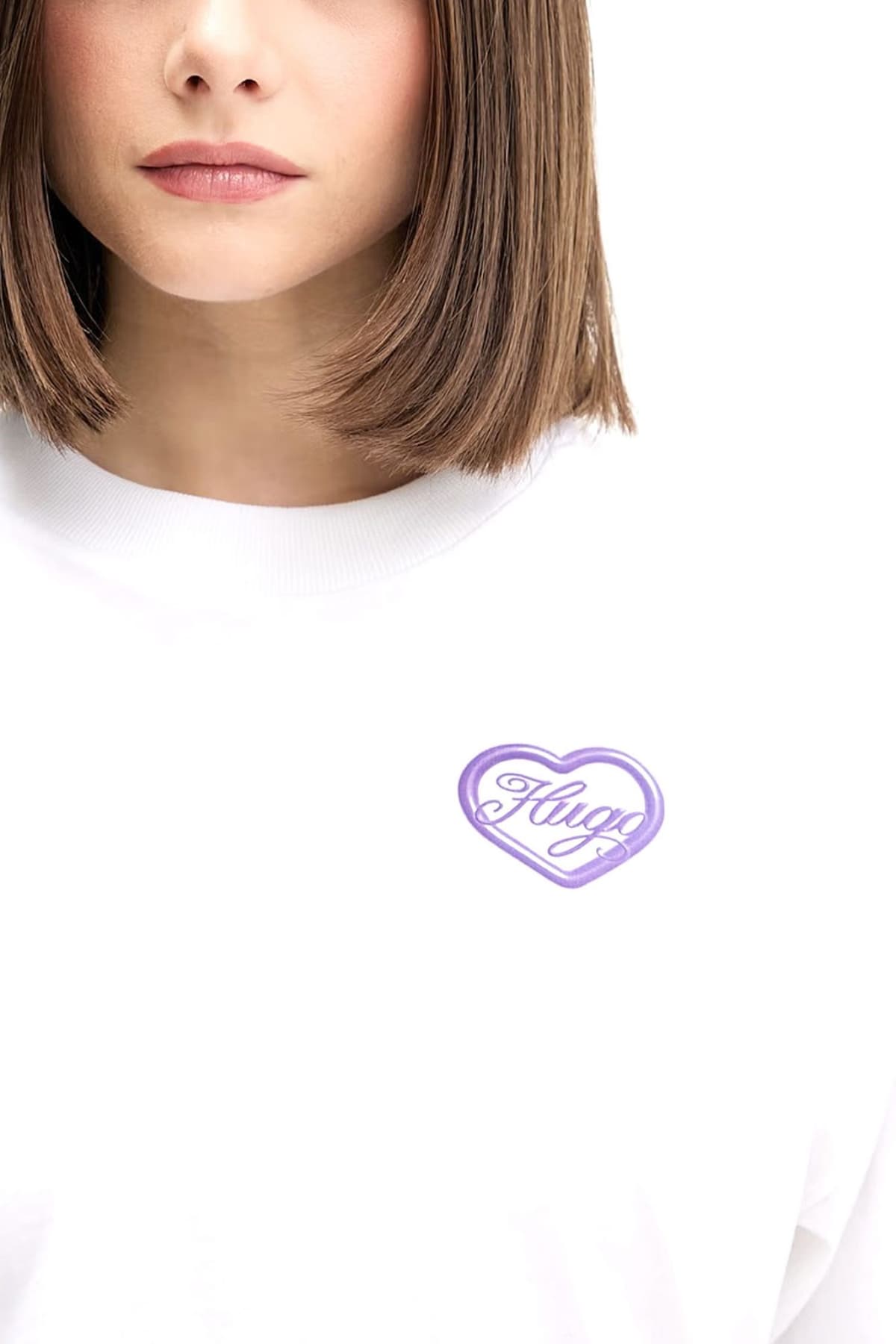 HUGO BLUE T-SHIRT VINTAGE TEE_B_8 LOGO ΕΚΡΟΥ