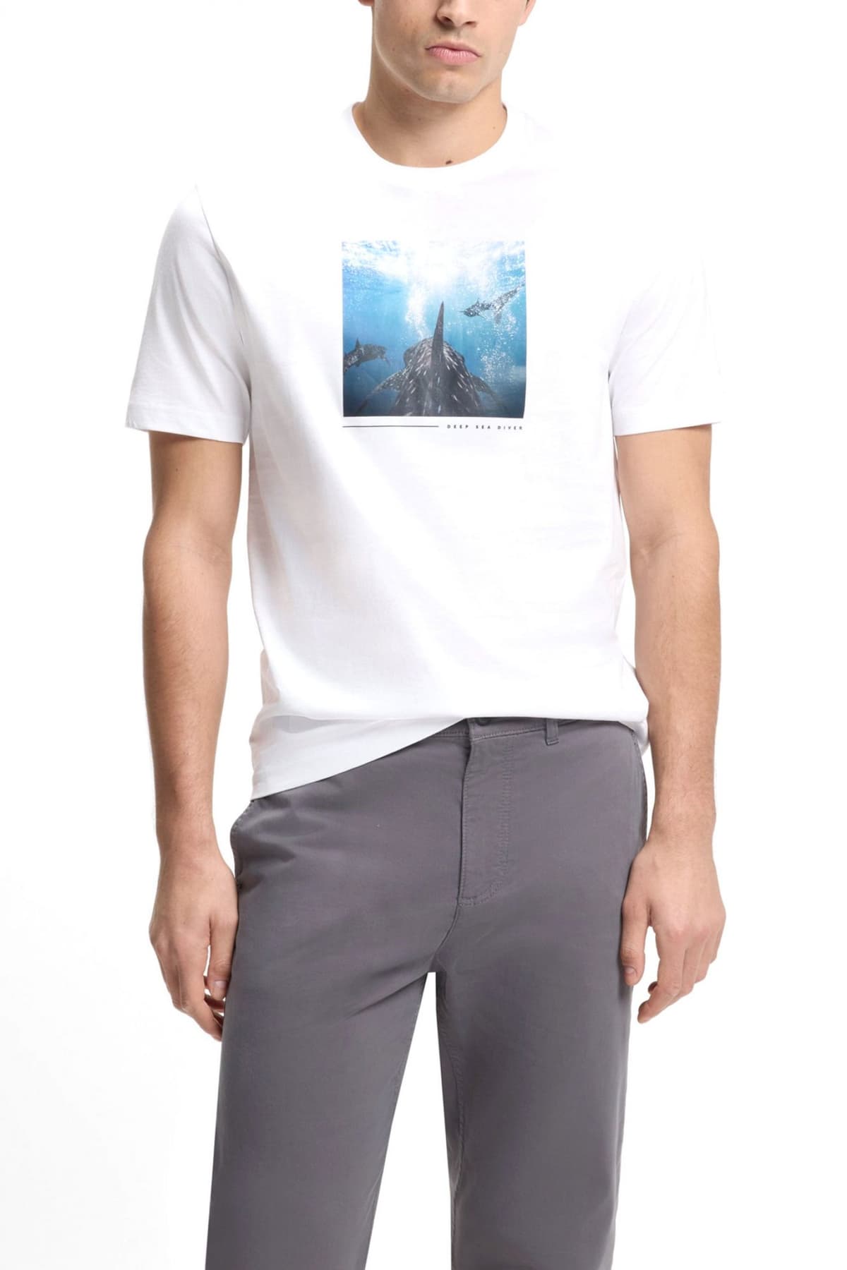 Men's T-Shirts Boss White