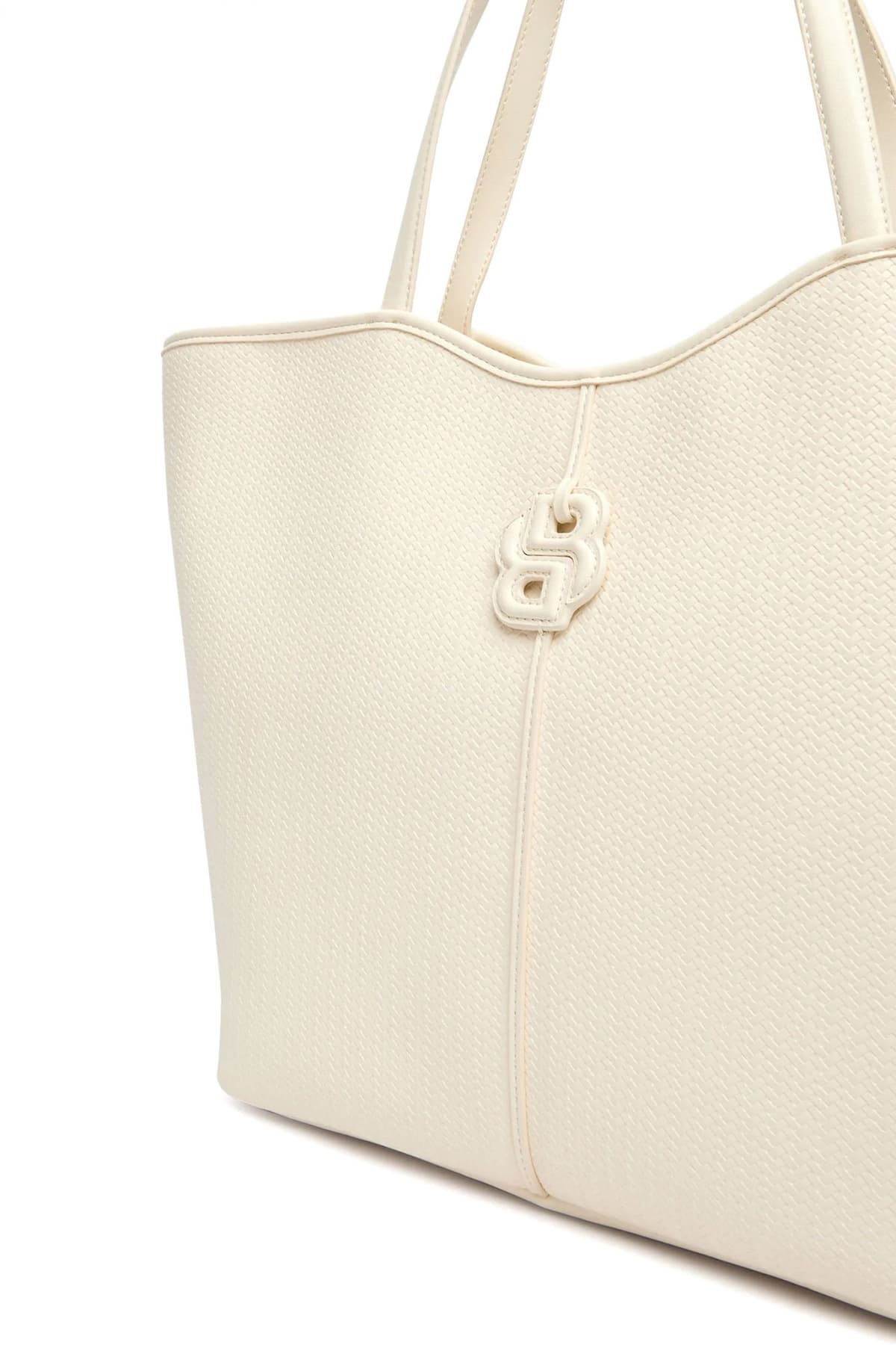 BOSS ΤΣΑΝΤΑ ΩΜΟΥ ANETT NEW BIG TOTE W LOGO ΕΚΡΟΥ