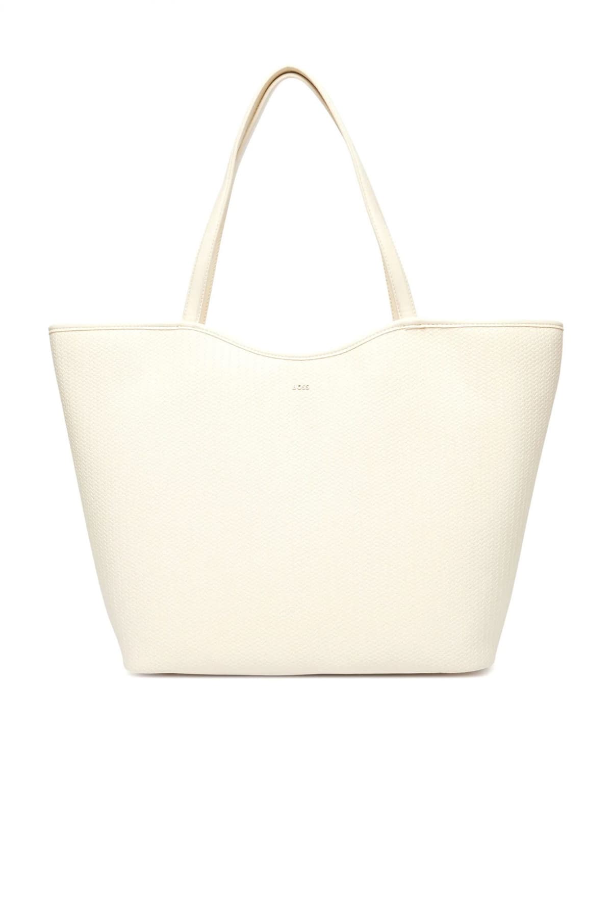 BOSS ΤΣΑΝΤΑ ΩΜΟΥ ANETT NEW BIG TOTE W LOGO ΕΚΡΟΥ