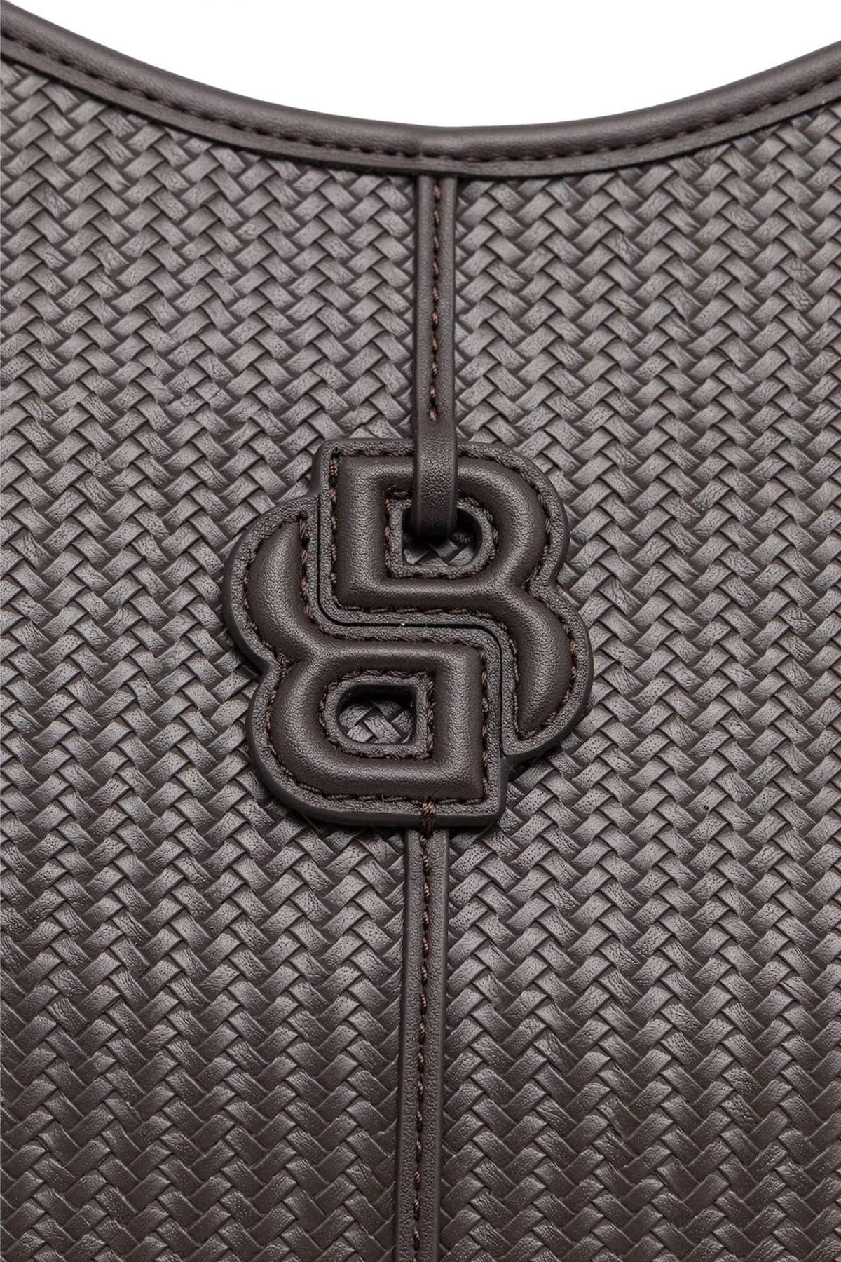 BOSS ΤΣΑΝΤΑ ΩΜΟΥ ANETT NEW BIG TOTE W LOGO ΣΚΟΥΡΟ ΚΑΦΕ