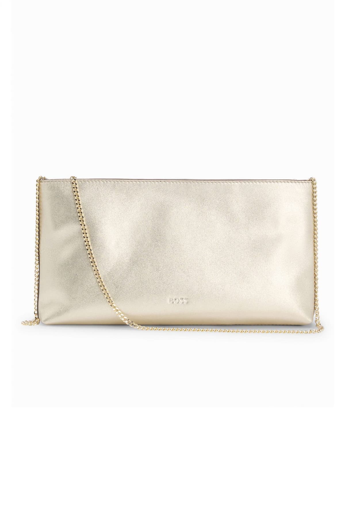 BOSS ΤΣΑΝΤΑ ΦΑΚΕΛΟΣ/CROSSBODY ΔΕΡΜΑ REVERS CLUTCH L ΧΡΥΣΟ
