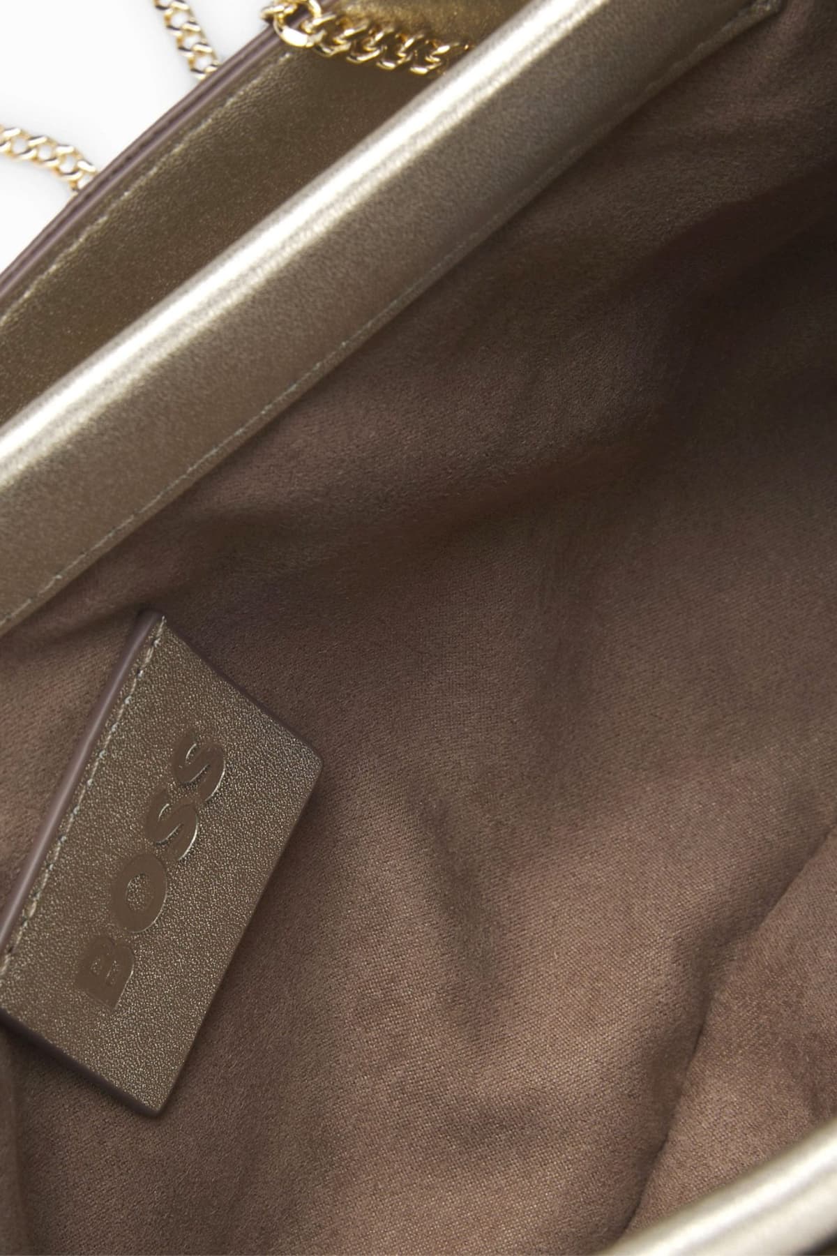 BOSS ΤΣΑΝΤΑ ΦΑΚΕΛΟΣ/CROSSBODY ΔΕΡΜΑ REVERS CLUTCH L ΧΡΥΣΟ