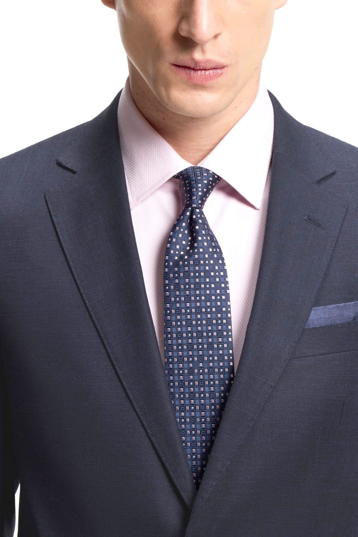 BOSS ΚΟΥΣΤΟΥΜΙ LANIFICIO TESSE BIELLA STRETCH SLIM FIT H-HUGE-2PCS-253 ΜΠΛΕ