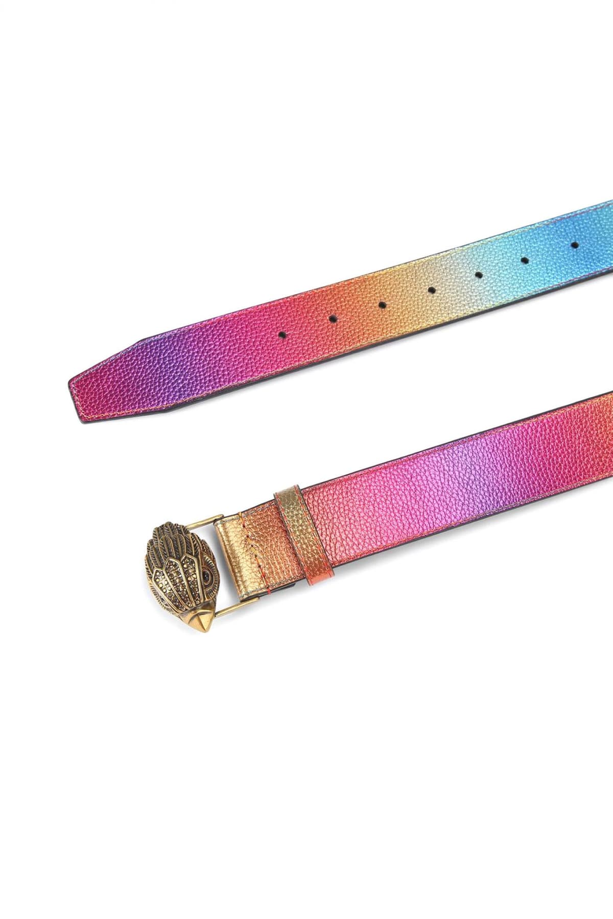 KURT GEIGER ΖΩΝΗ ΚΕNSINGTON 38 BELT LOGO METAΛΛΙΚΑ ΧΡΩΜΑΤΑ/ΠΟΛΥΧΡΩΜΟ