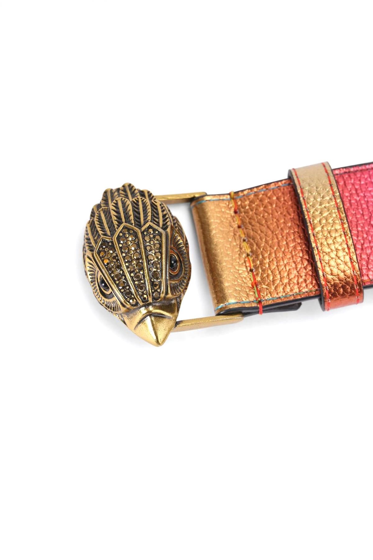 KURT GEIGER ΖΩΝΗ ΚΕNSINGTON 38 BELT LOGO METAΛΛΙΚΑ ΧΡΩΜΑΤΑ/ΠΟΛΥΧΡΩΜΟ