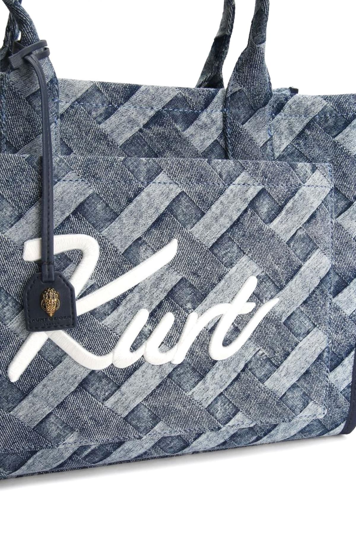 KURT GEIGER ΤΣΑΝΤΑ ΩΜΟΥ/CROSSBODY ΚURT TOTE IMANTAΣ LOGO DENIM ΜΠΛΕ