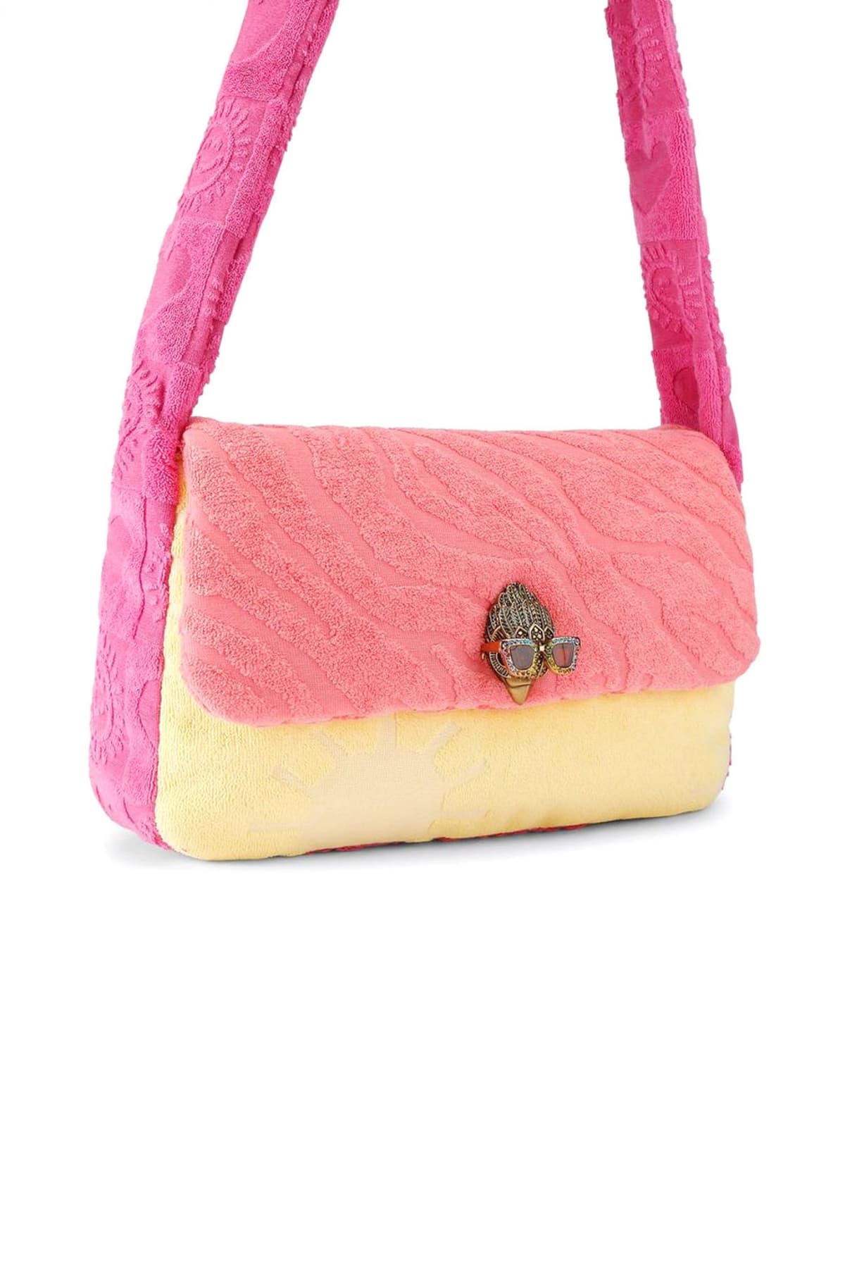 KURT GEIGER ΤΣΑΝΤΑ ΩΜΟΥ ΚENSINGTON KNOT SHOULDER ΑΝΑΓΛΥΦΑ ΣΧΕΔΙΑ LOGO ΠΟΛΥΧΡΩΜΟ