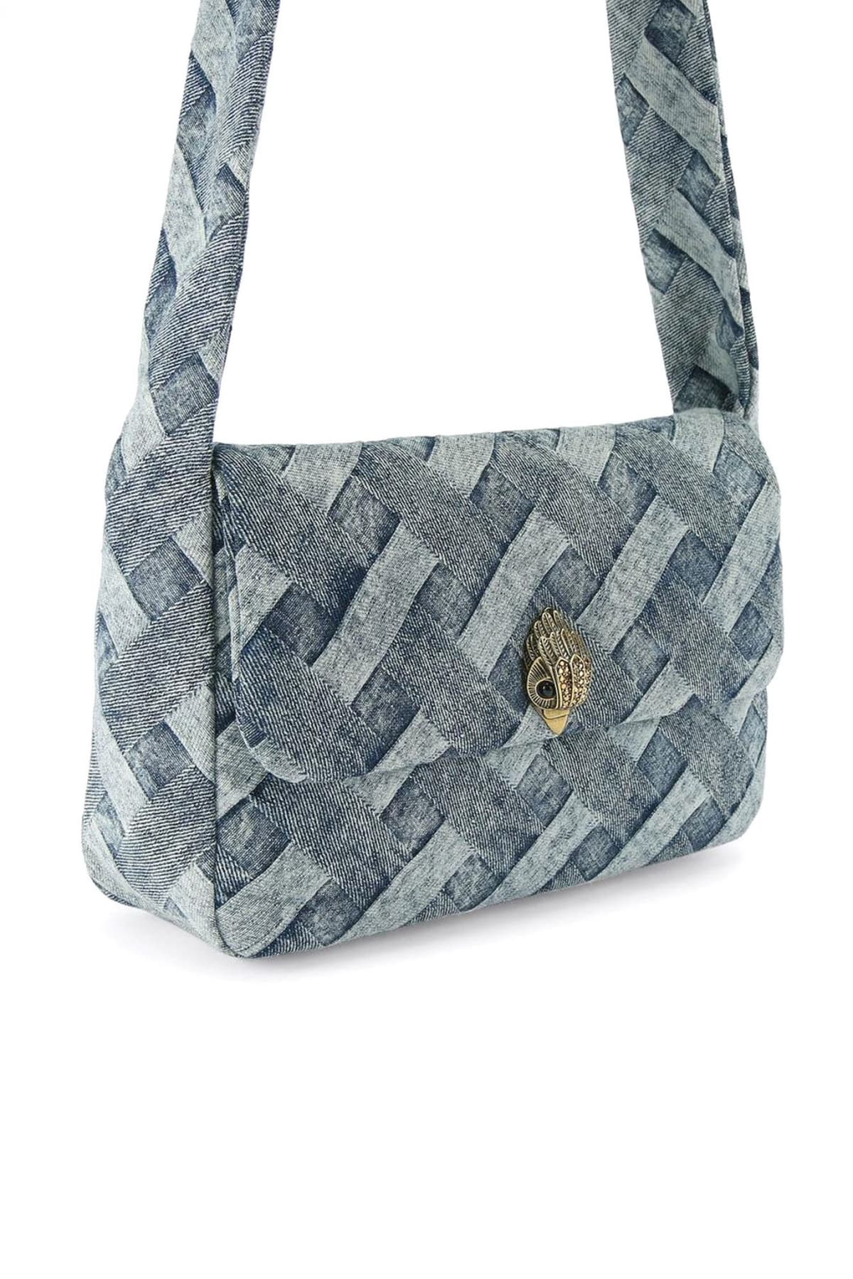 KURT GEIGER ΤΣΑΝΤΑ ΩΜΟΥ ΚENSINGTON KNOT SHOULDER TZIN LOGO DENIM