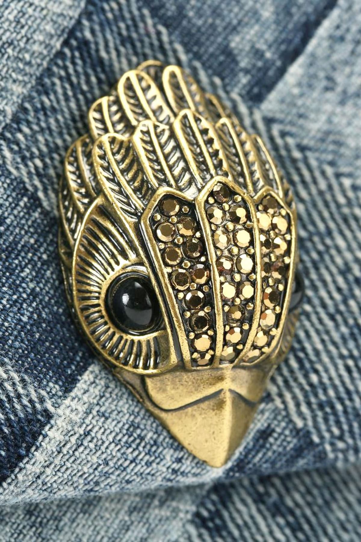 KURT GEIGER ΤΣΑΝΤΑ ΩΜΟΥ ΚENSINGTON KNOT SHOULDER TZIN LOGO DENIM