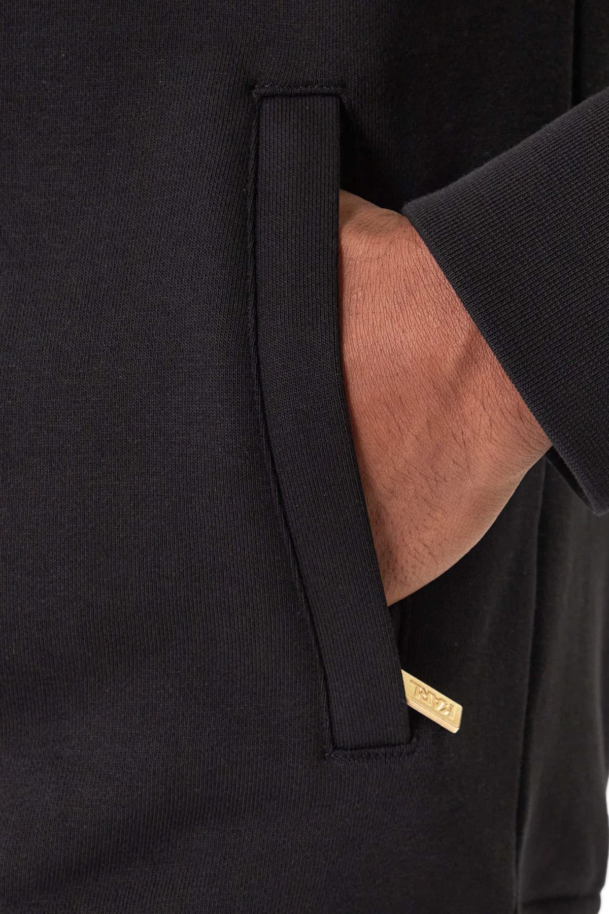 KARL LAGERFELD ΦΟΥΤΕΡ ZIPHOOD GOLD LOGO ΜΑΥΡΟ