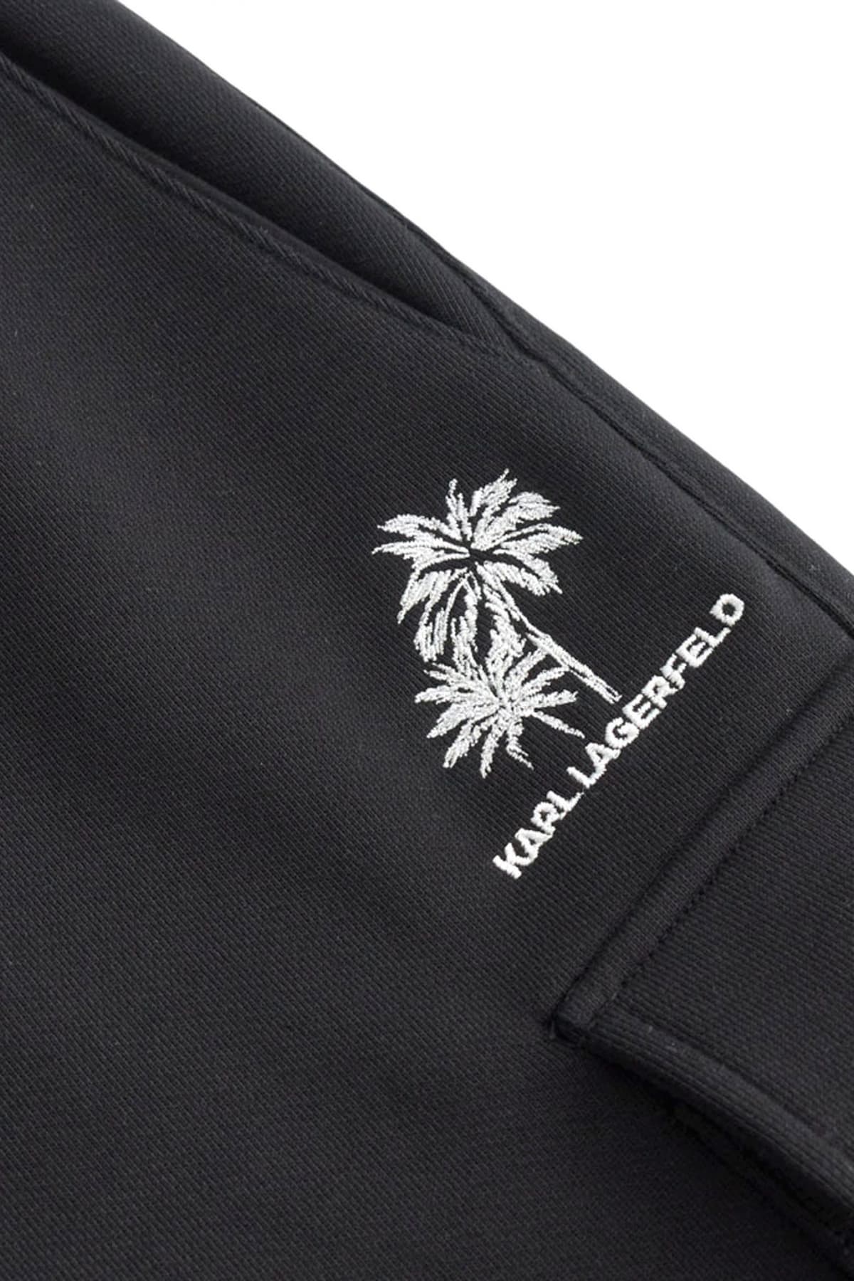 KARL LAGERFELD ΒΕΡΜΟΥΔΑ ΦΟΥΤΕΡ CARGO LOGO ΜΑΥΡΟ