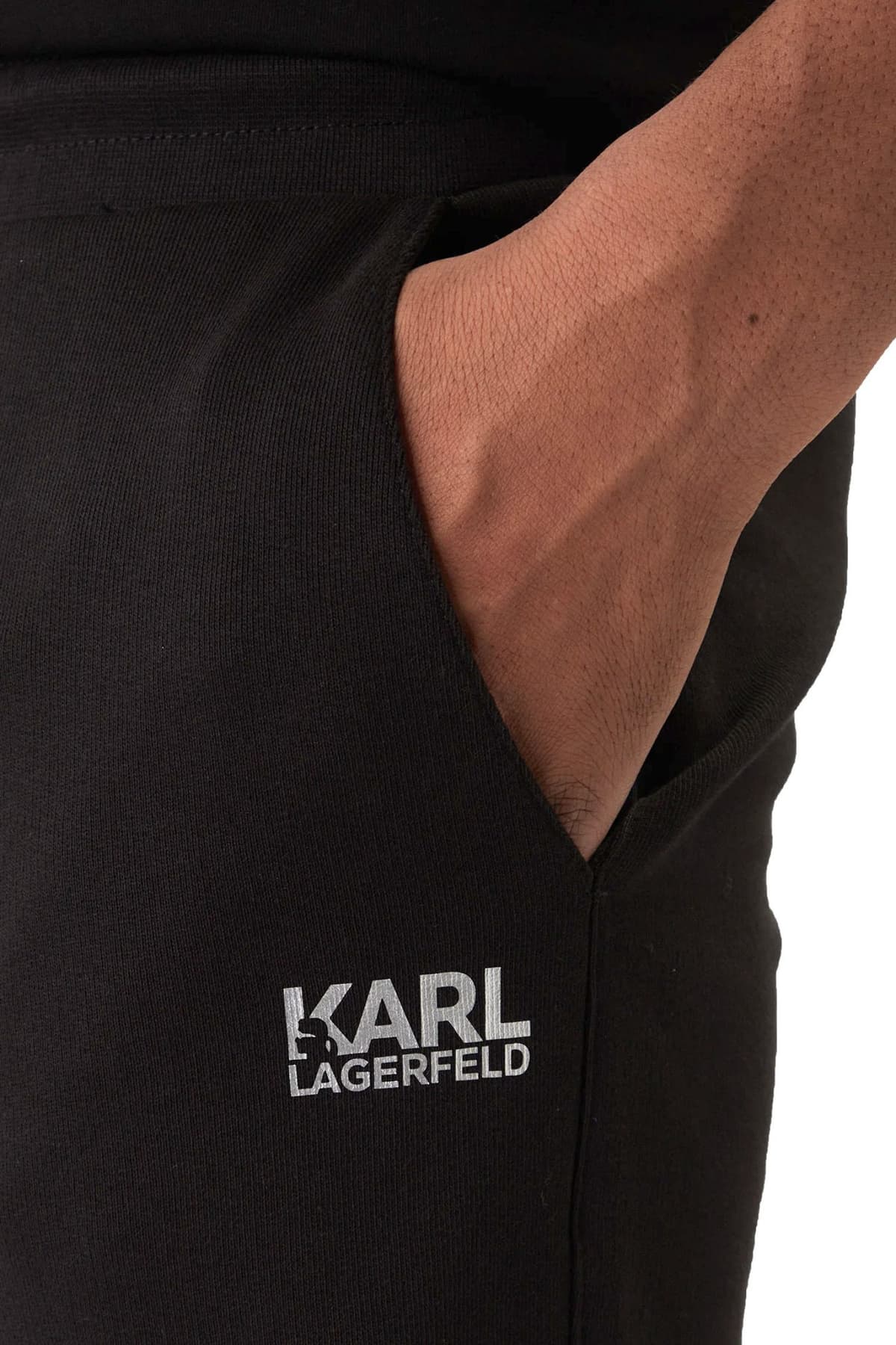 KARL LAGERFELD ΠΑΝΤΕΛΟΝΙ ΦΟΡΜΑ SILVERLOGO ΜΑΥΡΟ