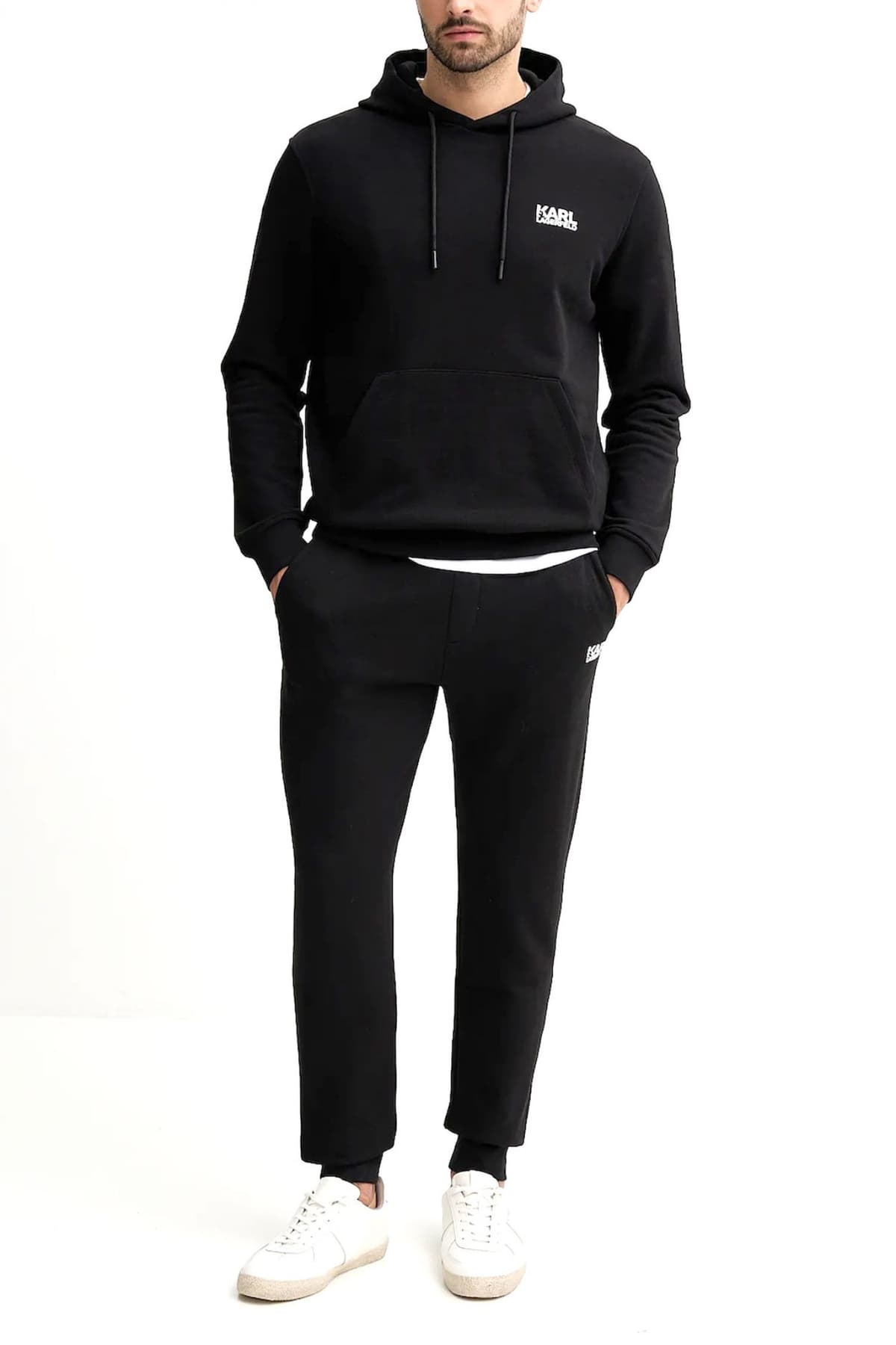 KARL LAGERFELD ΠΑΝΤΕΛΟΝΙ ΦΟΡΜΑ LOGO ΜΑΥΡΟ