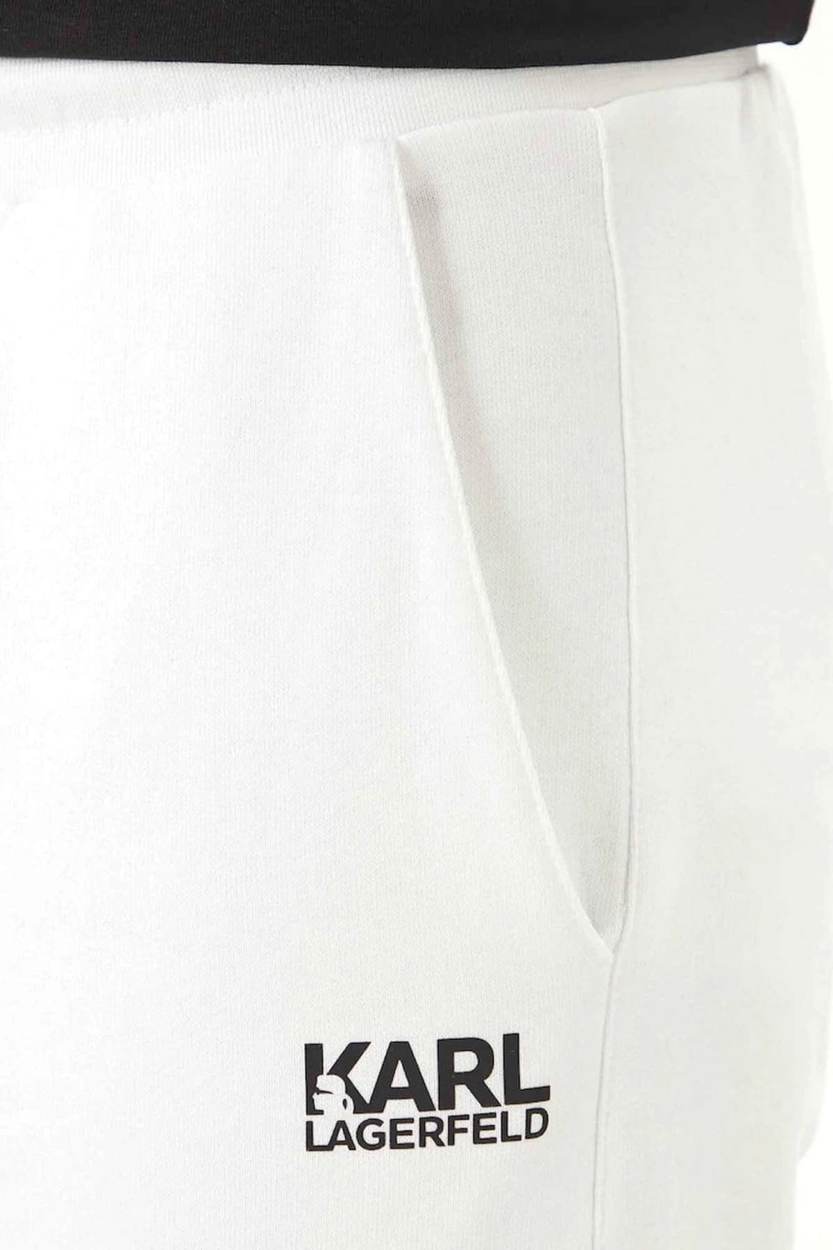 KARL LAGERFELD ΒΕΡΜΟΥΔΑ ΦΟΥΤΕΡ LOGO ΛΕΥΚΟ