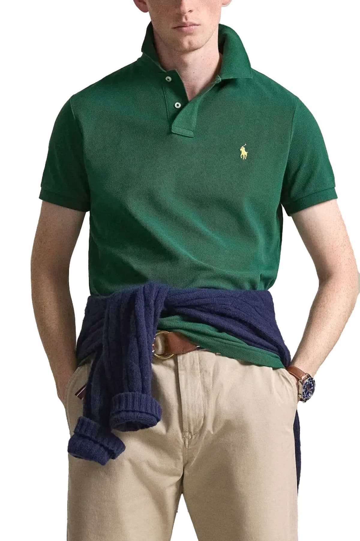 RALPH LAUREN POLO CUSTOM SLIM FIT LOGO ΠΡΑΣΙΝΟ