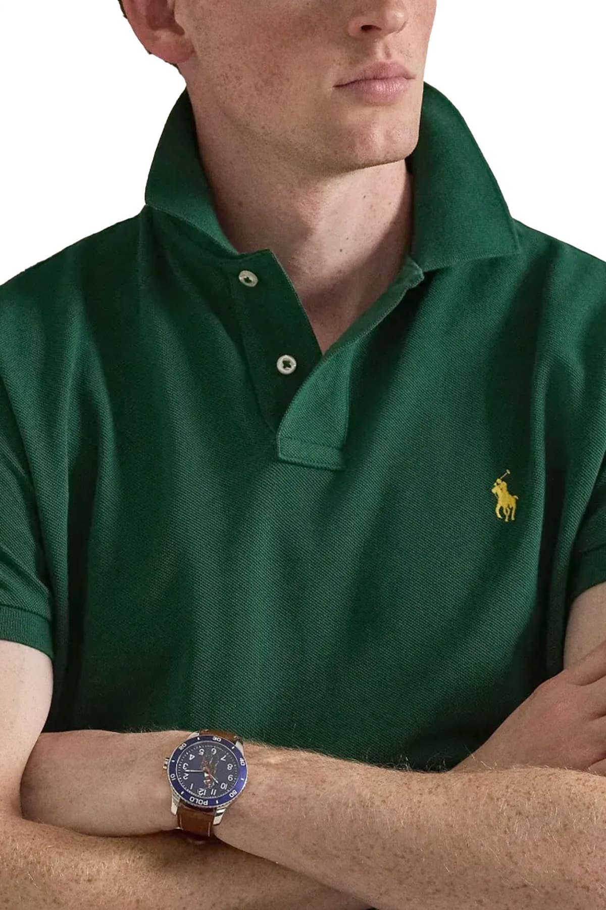 RALPH LAUREN POLO CUSTOM SLIM FIT LOGO ΠΡΑΣΙΝΟ