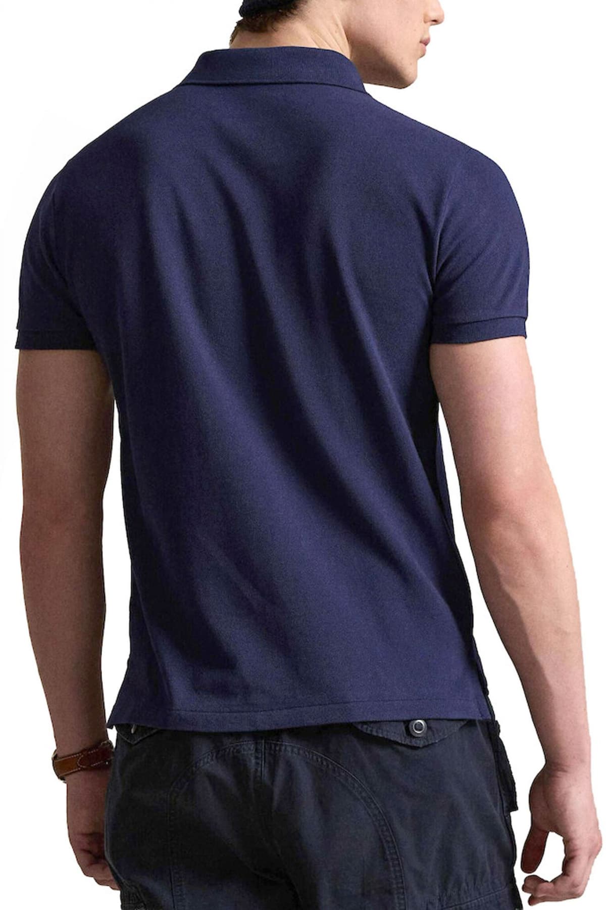 RALPH LAUREN POLO CUSTOM SLIM FIT LOGO ΜΠΛΕ