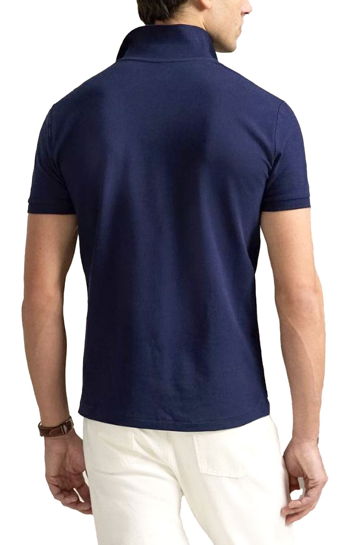 RALPH LAUREN POLO CUSTOM SLIM FIT LOGO ΜΠΛΕ