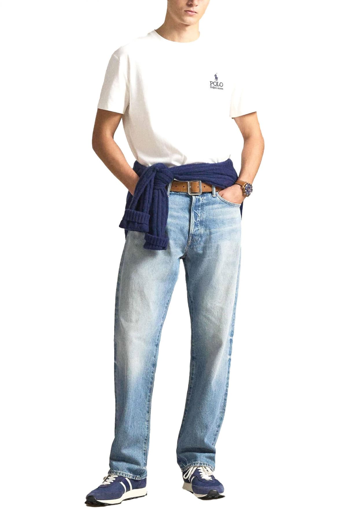 RALPH LAUREN T-SHIRT LOGO CLASSIC FIT ΕΚΡΟΥ