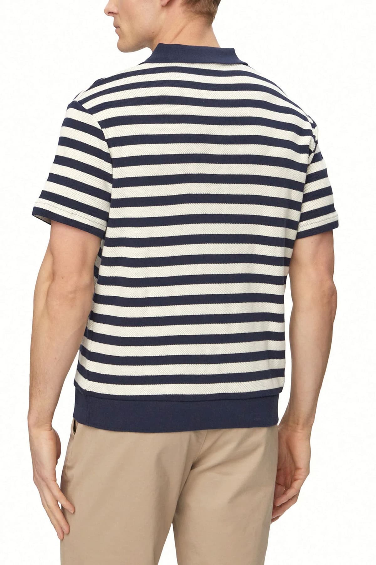 RALPH LAUREN ΠΛΕΚΤΟ VNECK ΜΑΡΙΝΙΕΡΑ LOGO ΜΠΛΕ-ΛΕΥΚΟ