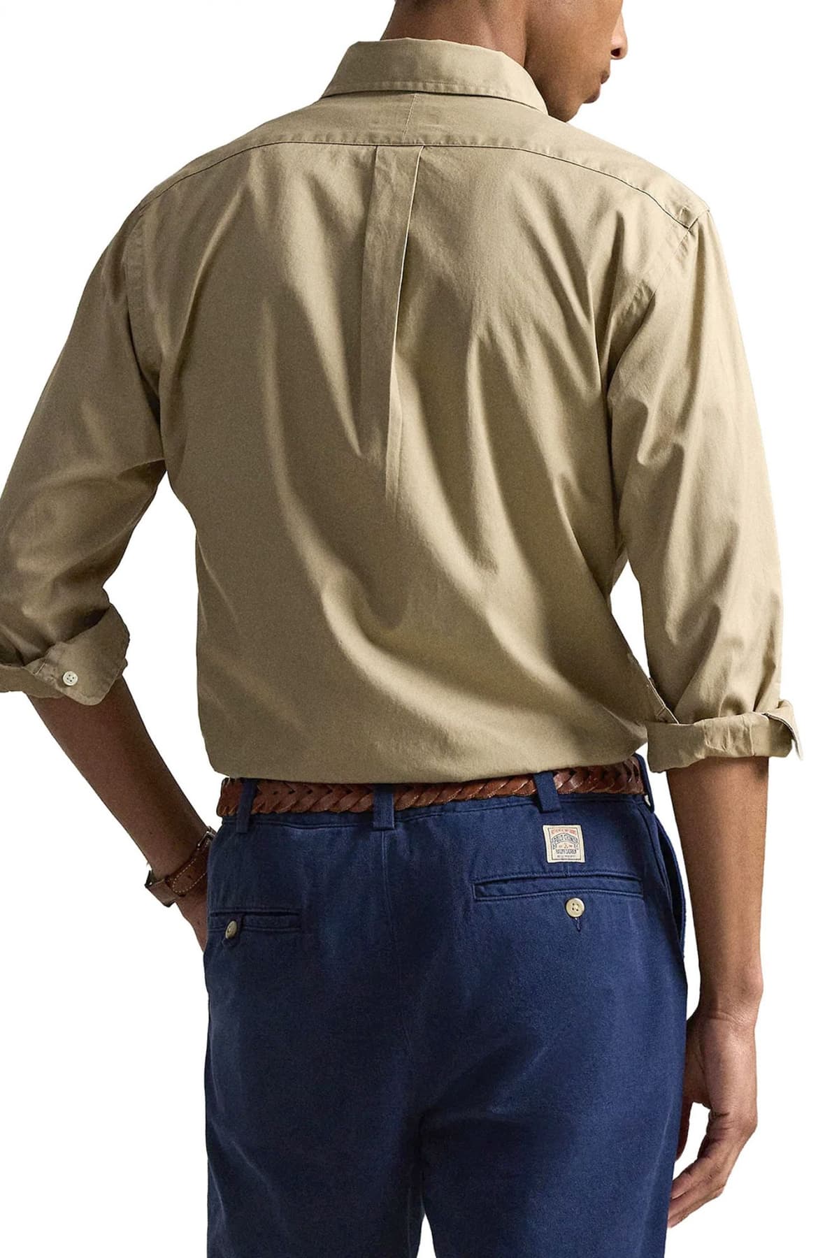 RALPH LAUREN ΠΟΥΚΑΜΙΣΟ BUTTON DOWN FEATHER WEIGHT TWILL ΜΠΕΖ