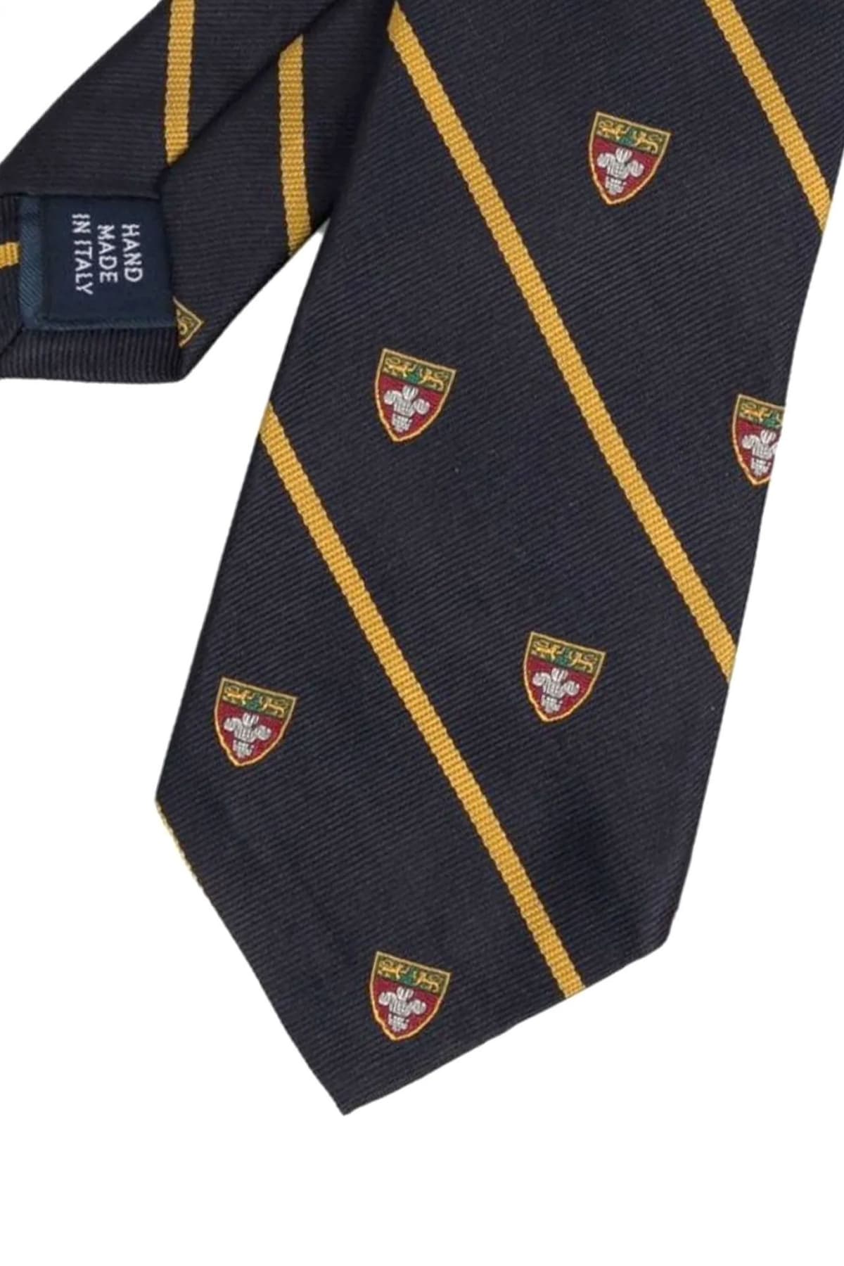 RALPH LAUREN ΓΡΑΒΑΤΑ ΡΙΓΕ ΜΠΛΕ-ΧΡΥΣΟ