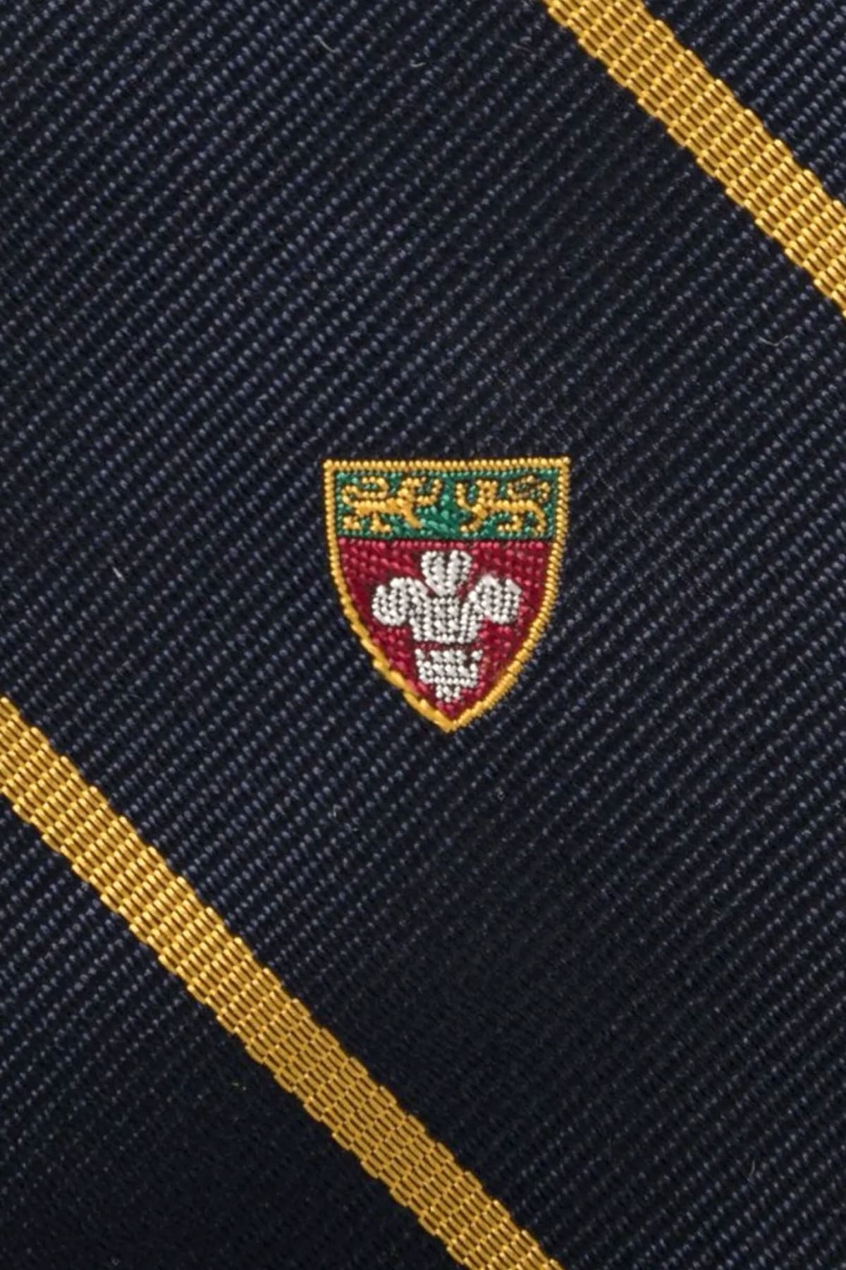 RALPH LAUREN ΓΡΑΒΑΤΑ ΡΙΓΕ ΜΠΛΕ-ΧΡΥΣΟ